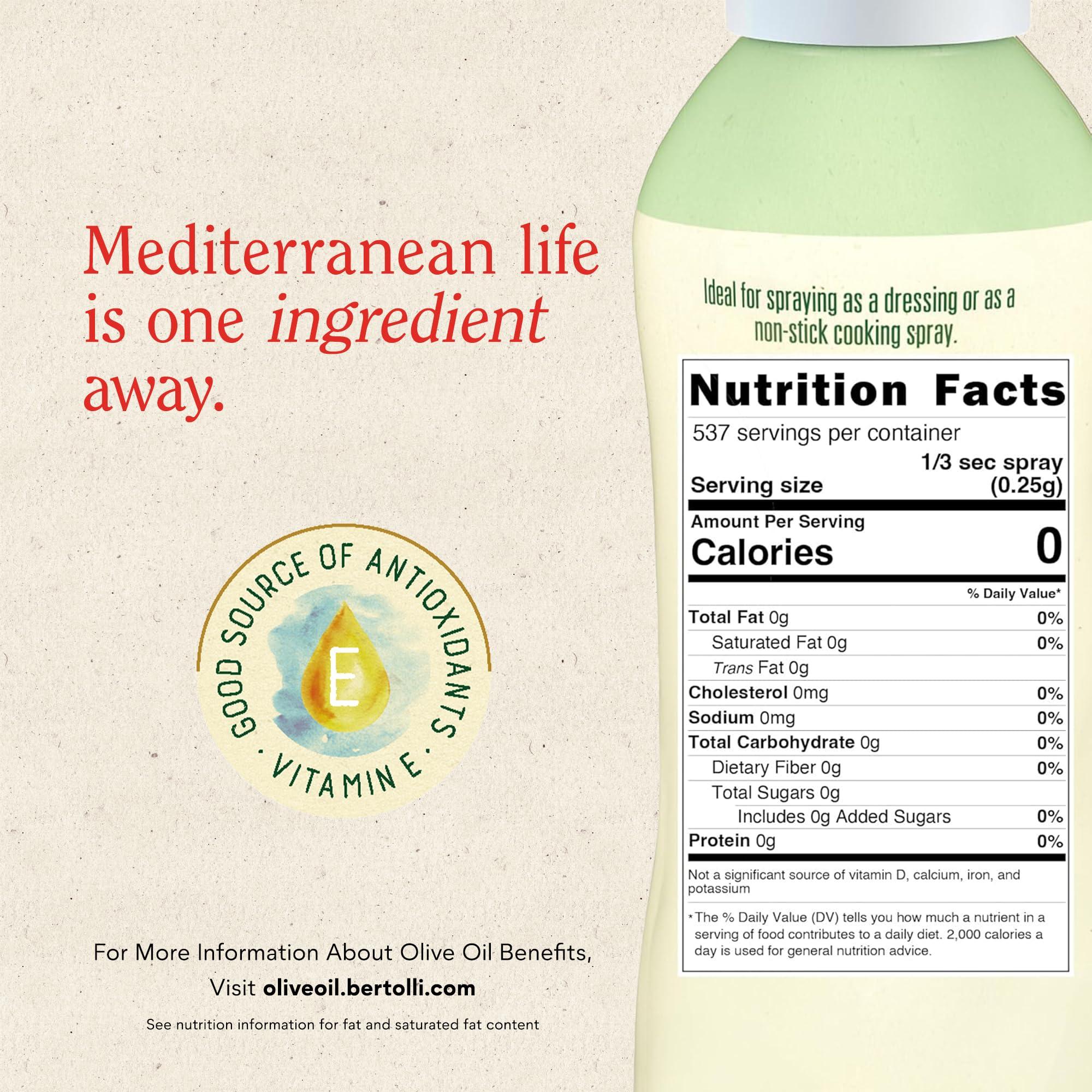Bertolli Extra Virgin Olive Oil Spray, Rich Taste - 4.9 OZ, Pack of 6 - Image 2