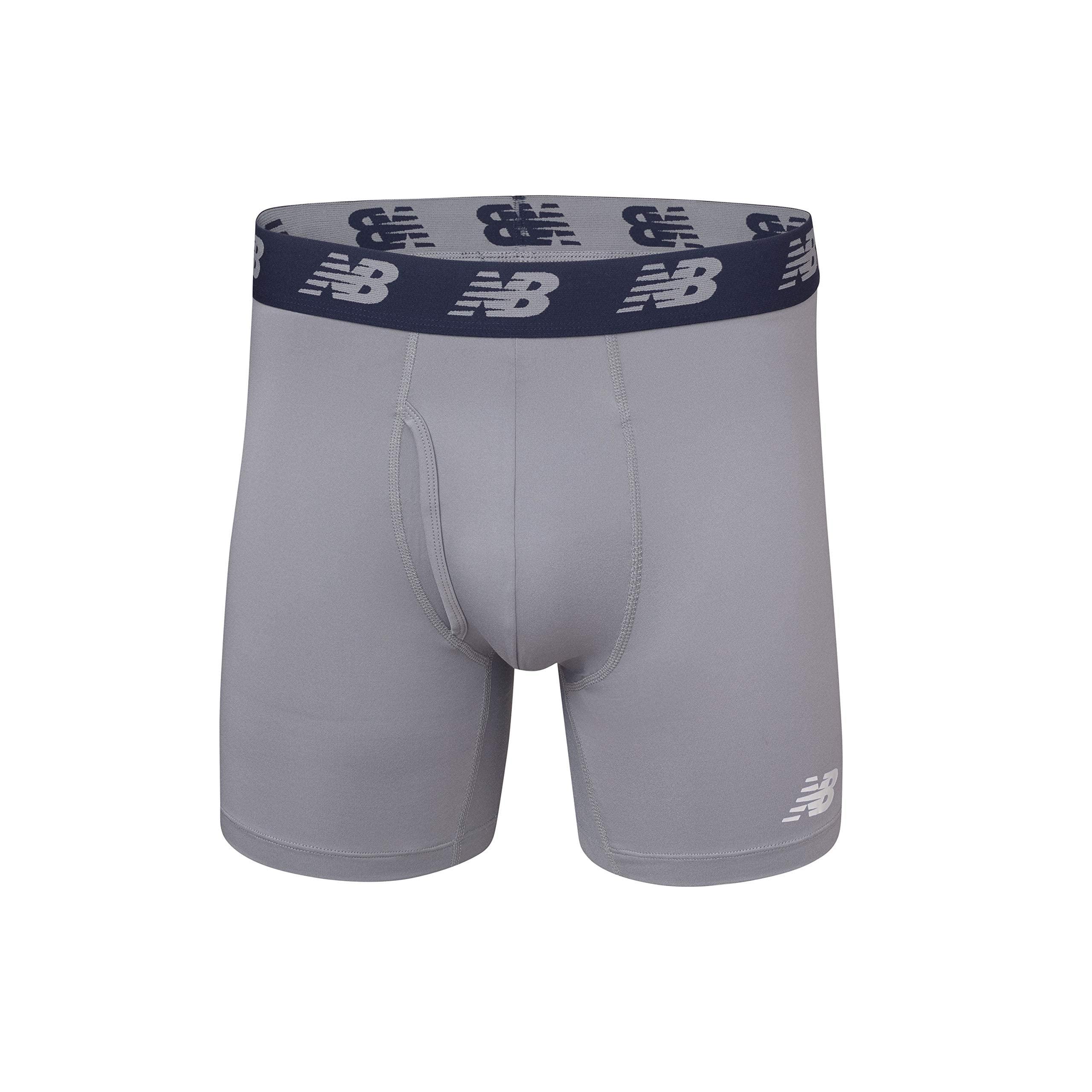 New Balance Men's Performance Boxer Briefs with Fly, Breathable Stretch Underwear, Moisture Wicking, Soft Waistband (3 Pack) - Image 3