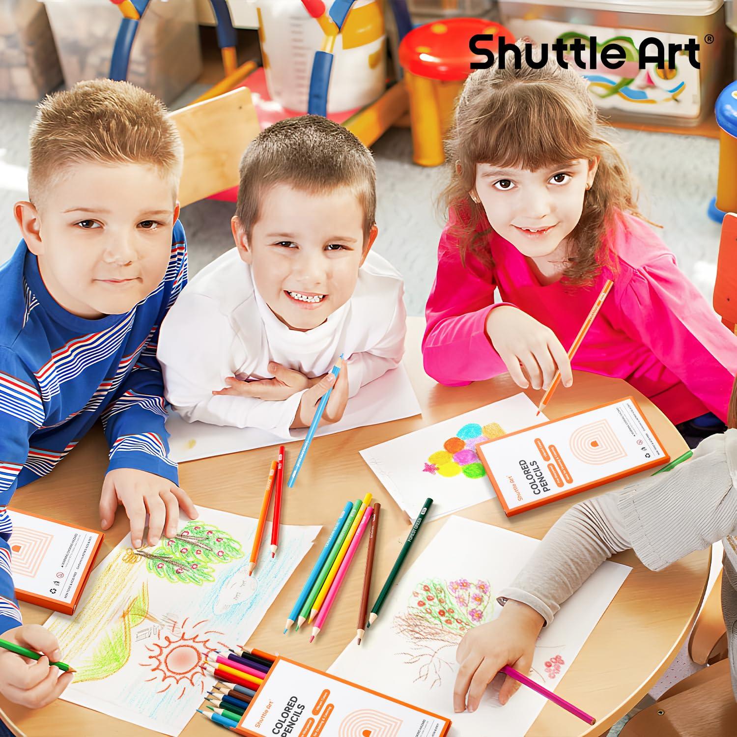 Shuttle Art 720 Colored Pencils Bulk, 12 Vibrant Colors, Pack of 60, Pre-sharpened Coloring Pencils, Wood Colored Pencil for Kids Teachers, Classroom Essentials, Back to School Supplies - Image 8
