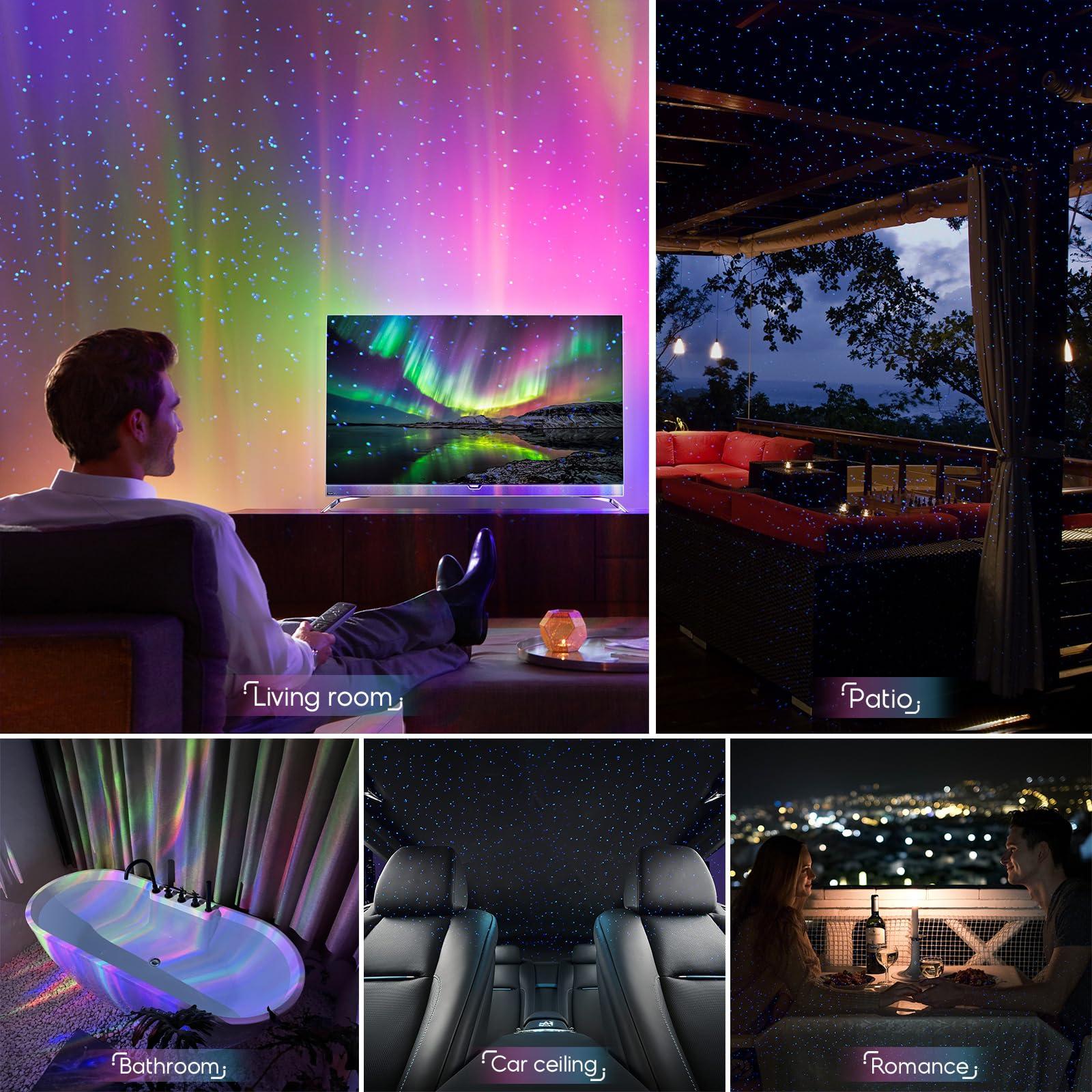 Rossetta Galaxy Projector, Star Projector LED Lights for Bedroom, Outdoor Lighting Projector, Starry Night Light with White Noise and Bluetooth Speaker, Gifts for Kids Adults Christmas, Birthdays - Image 9