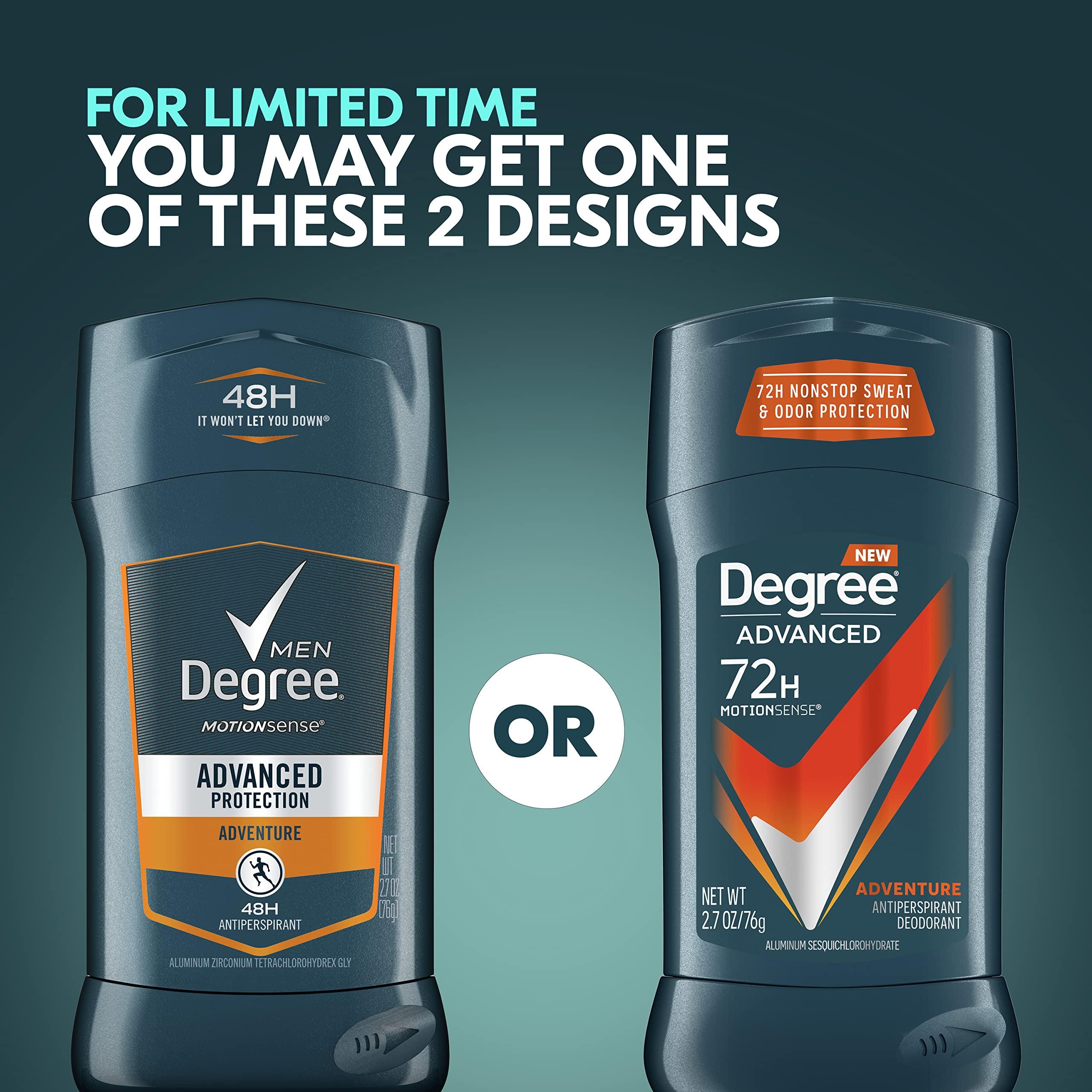 Degree Men Antiperspirant Deodorant Adventure Freshness and Odor Protection Deodorant for Men 2.7 Oz, (Pack of 4) Woodsy, Stick - Image 3