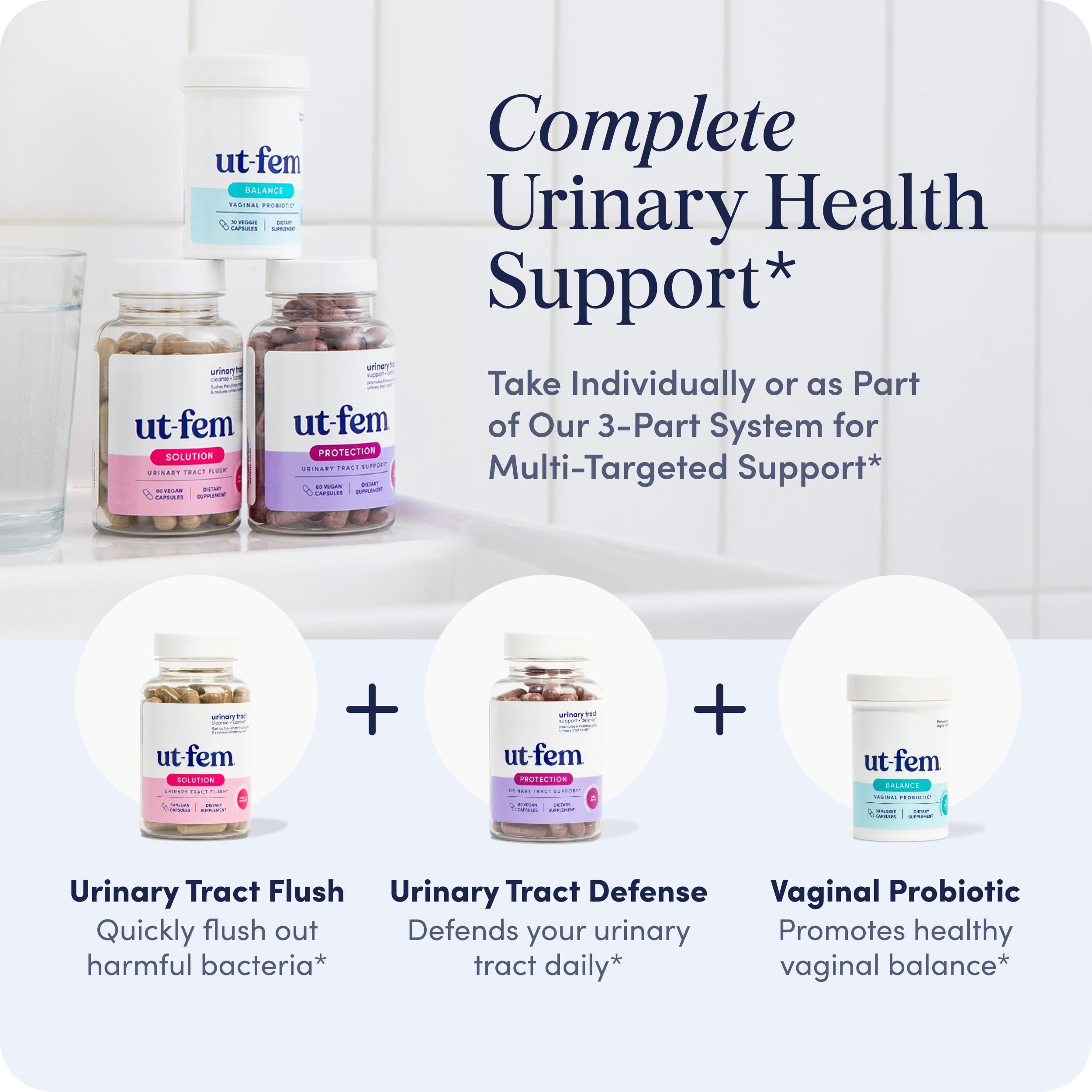 UT-Fem Solution - Fast-Acting Urinary Tract Flush for Women, Proactive UTI Support, Promotes Cleansing & Comfort, Clinical-Strength D-Mannose, Cranberry, and Natural Ingredients - 60 Vegan Capsules - Image 7