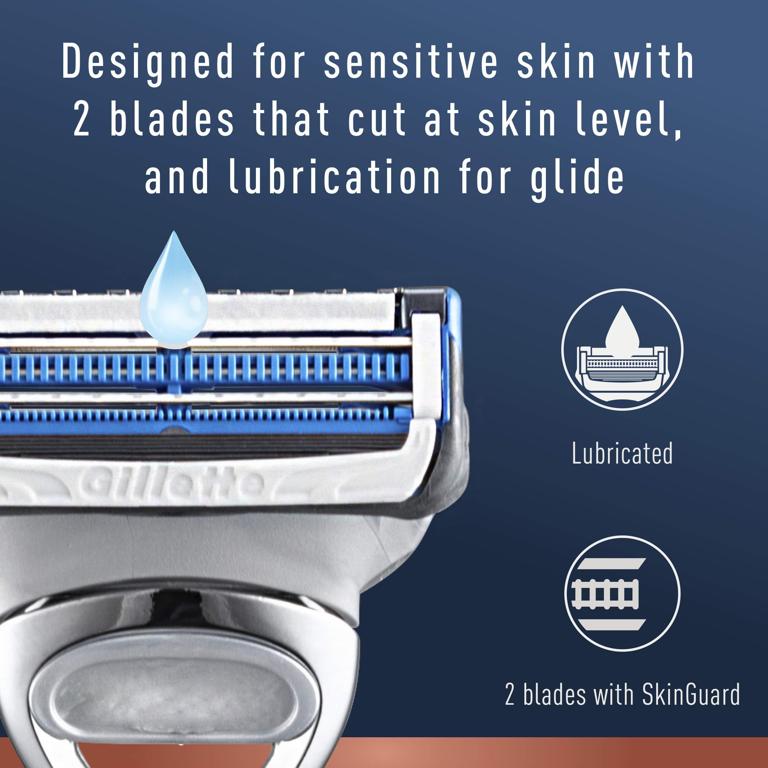King C. Gillette Neck Razor, Handle plus 2 Blade Refills - Image 3