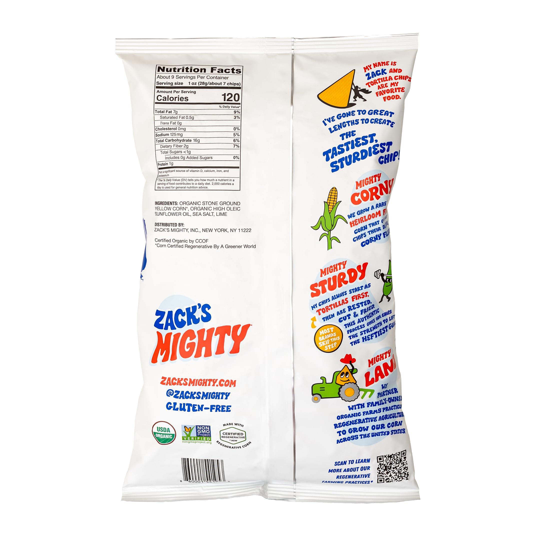 Zack’s Mighty Organic Tortilla Chips, Non-GMO, Gluten-Free, Sturdy for Dipping, 9 Ounce Bag - Image 2