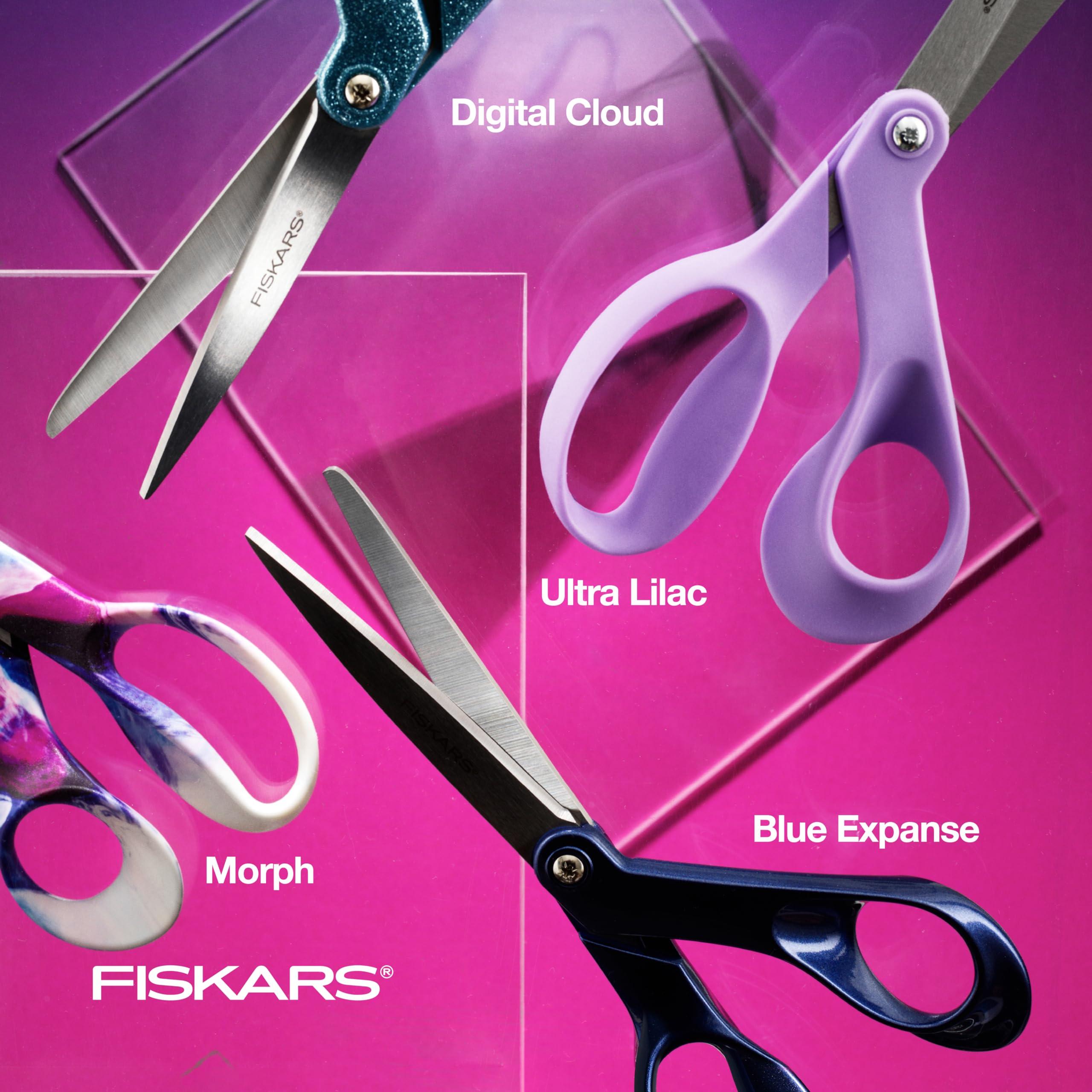 Fiskars Ultra Lilac Scissors, Explore Design Collection, High-Grade Stainless Steel Blades and Ergonomic Handles for Arts and Crafts - Image 5