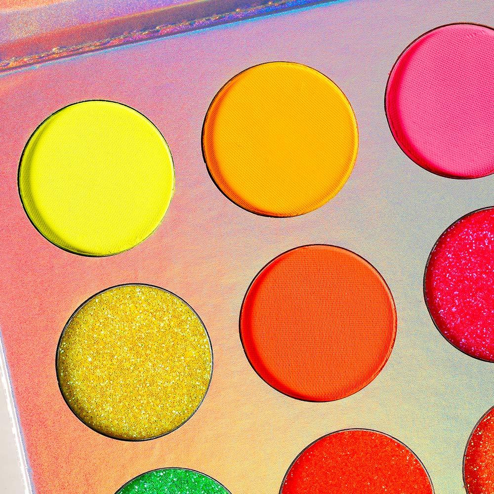 DE'LANCI Neon Eyeshadow Palette Glow in the Dark, Aurora Glow Eyeshadow Pallets Stage, Halloween Christmas Makeup Kit UV Blacklight Matte and Glitter Fluorescent Eye Shadows Highly Pigment - Image 6