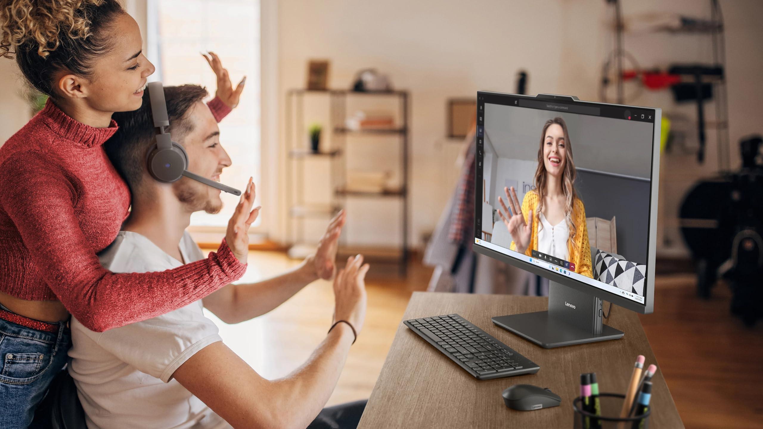 Lenovo ThinkCentre All-in-One Desktop Computer, 24" FHD IPS Display, 5-core Intel U300 Processor, 16GB DDR5, 256GB SSD, Wi-Fi 6, USB-C, HDMI in&Out, Wired KB&Mouse, Windows 11 Pro - Image 9