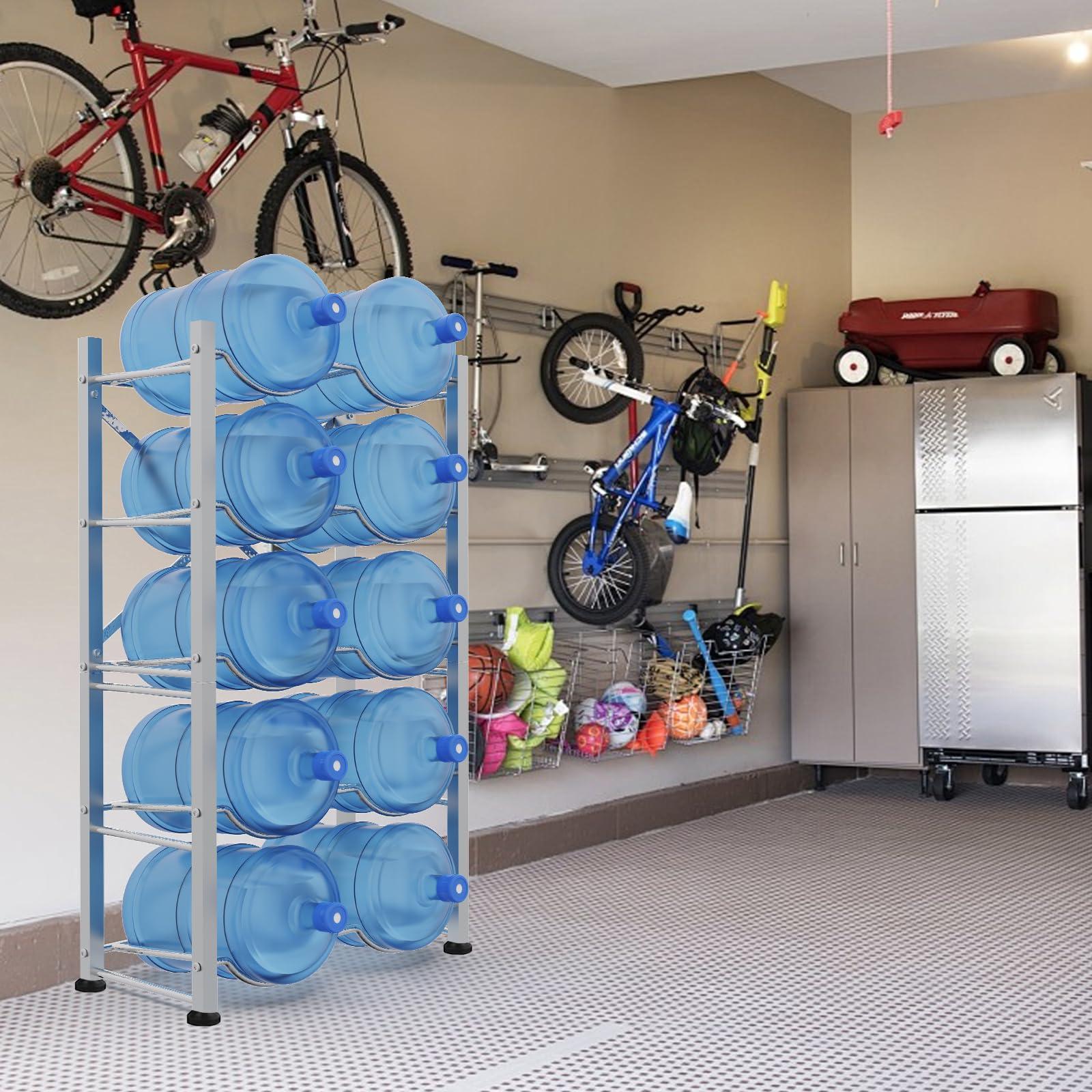 Semoprus 5 Gallon Water Bottle Holder for 10 Bottles, 5 Tiers Double Row Water Jug Holder, Detachable Heavy Duty Water Jug Stand, Water Jug Rack for Office, Kitchen, Garages, Restaurant, and Gym - Image 8