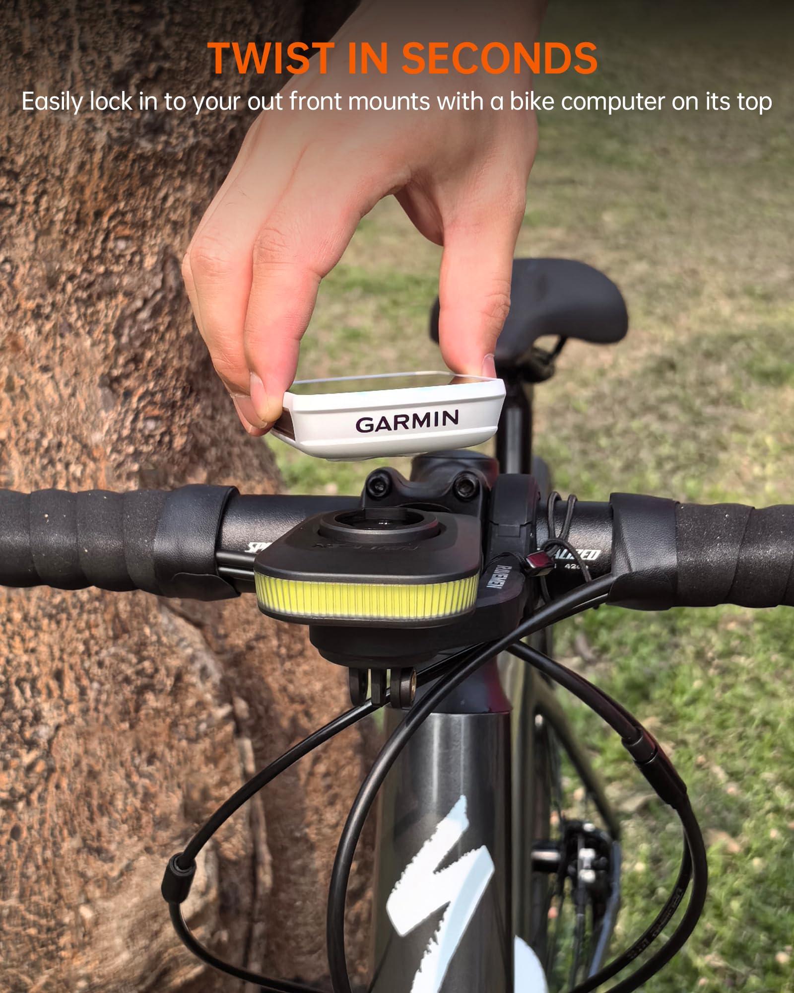 RAVEMEN FR300 Compatible with Garmin/Wahoo Bike Computer, 300 Lumen Warning Flashing 6 Modes Cycling Computer Accessories with Auto On Off, USB C Rechargeable for Road Bike (Patent Protected) - Image 5