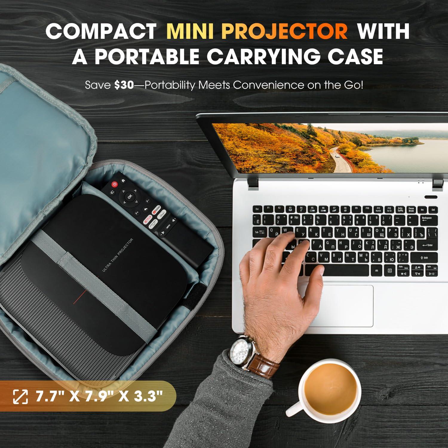 [2025 Netflix-Official | 386+ Built-in Apps] DBPOWER E2 Smart Projector with WiFi and Bluetooth, Mini Projector 4K Support with Netflix, Youtube, Disney+, Hulu, Max, Crunchyroll w Portable Case - Image 8
