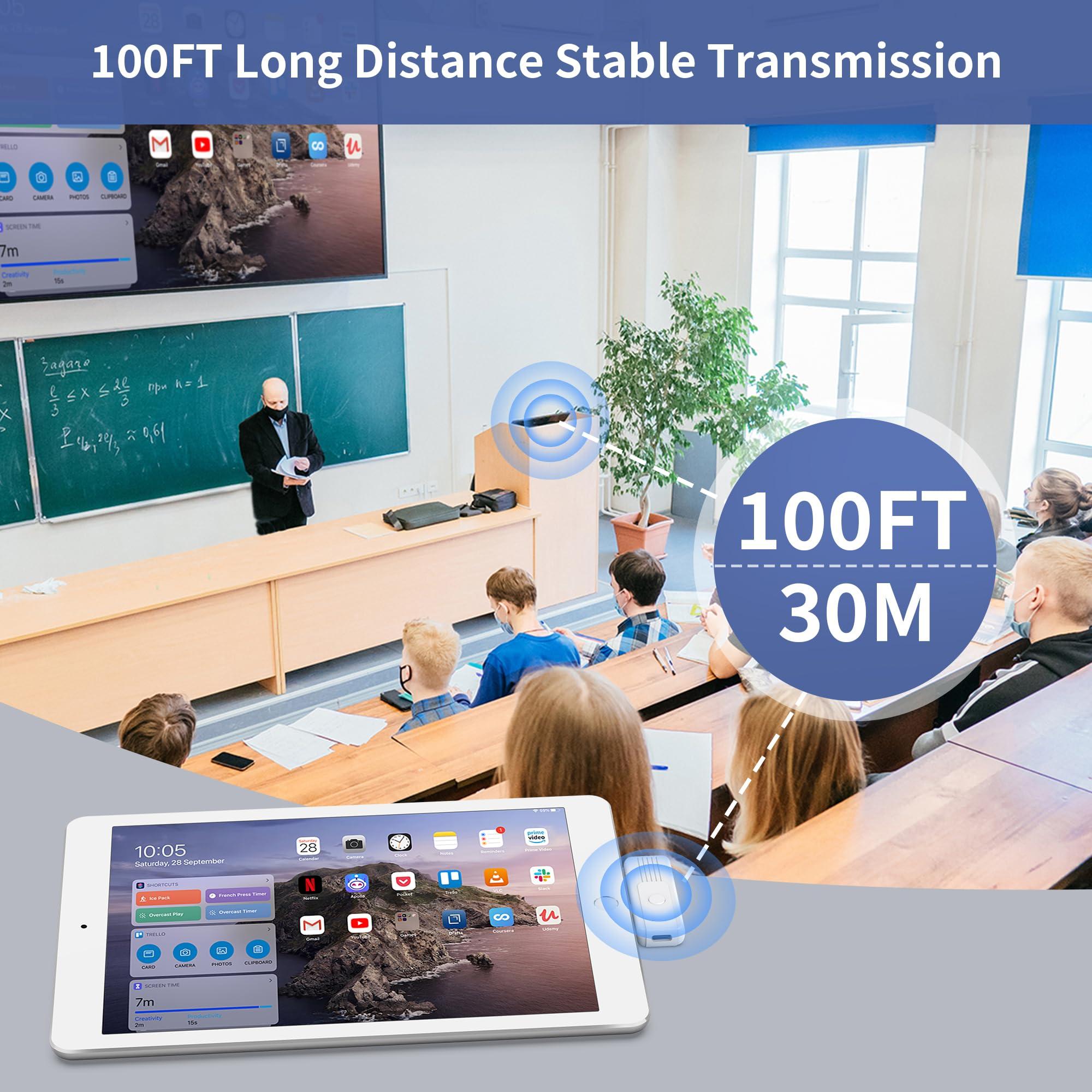 Wireless HDMI Transmitter and Receiver, Upgrade Type-C 3.1 Port Wireless Hdmi Plug & Play Portable 2.4G/5G for Streaming Video and Audio to HDTV/Projector/Monitor from Martphone/Tablet/Laptop - Image 5