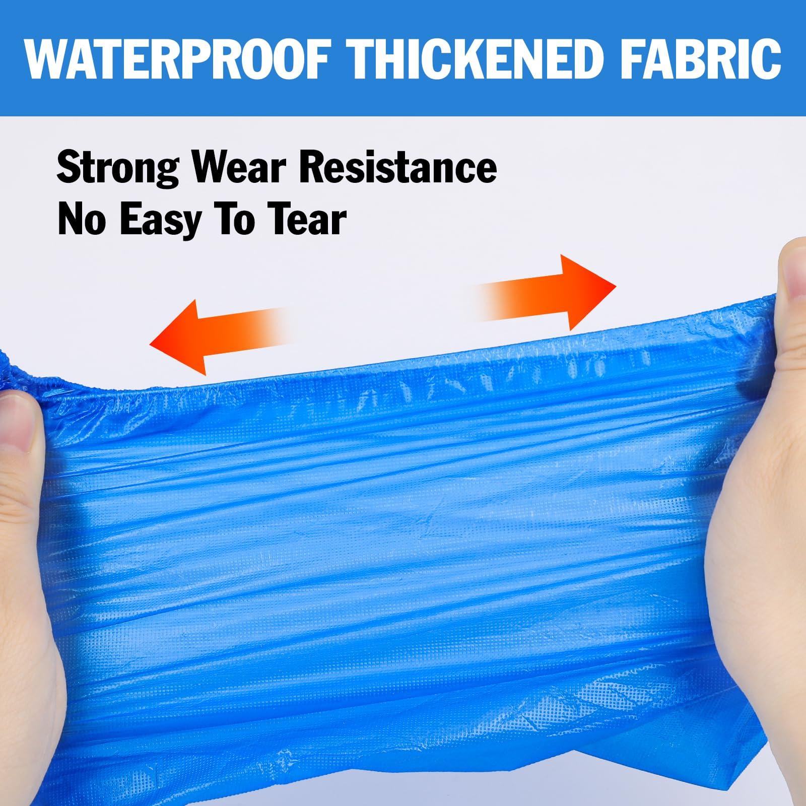 300 PCS (150 pairs) Shoe Covers Disposable Non Slip, Waterproof Booties for Shoes Covers for Indoors, Fits Up to Size 11 US Men and 13 US Women, Blue - Image 3