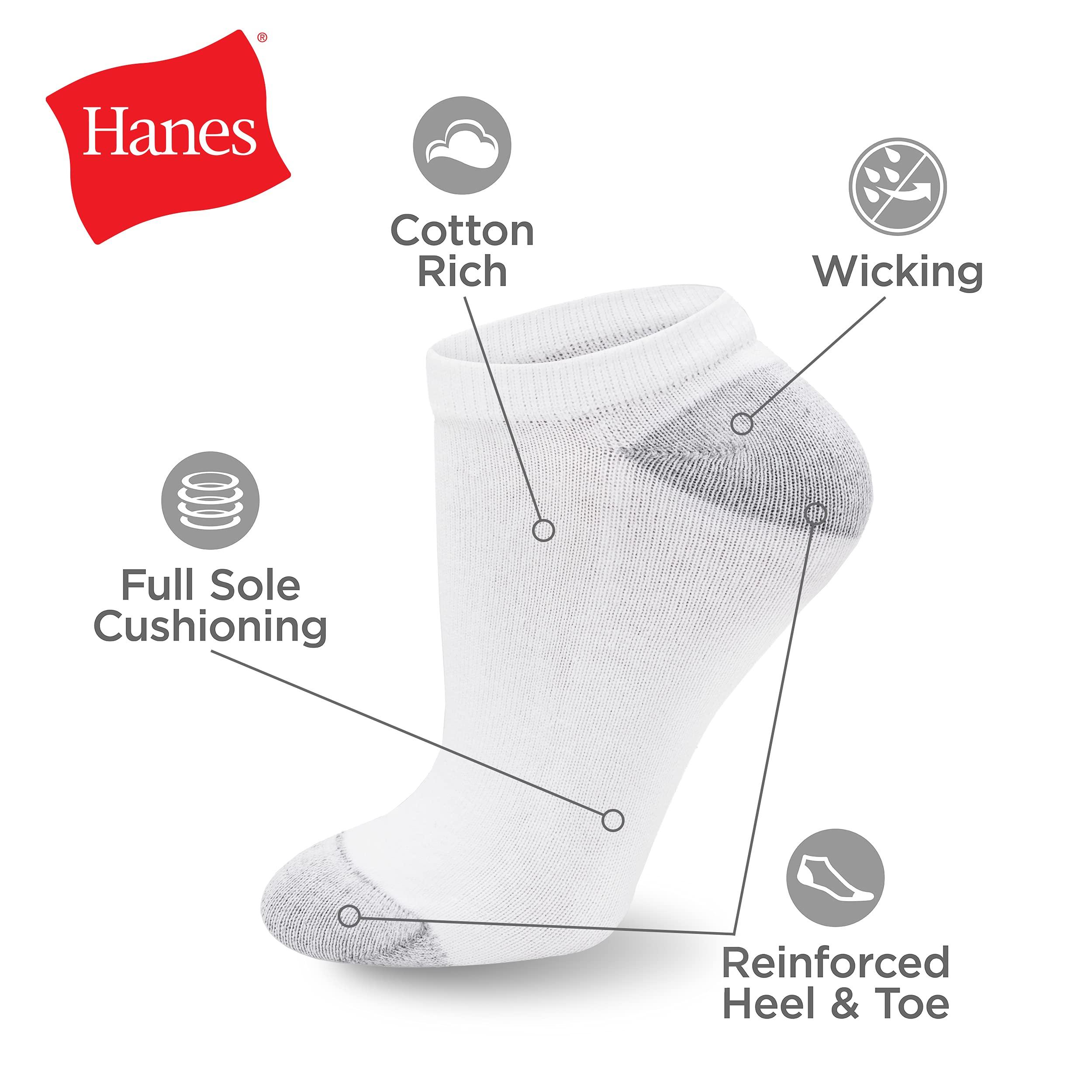 Hanes Women's Value, No Show Soft Moisture-wicking Socks, Available in 10 and 14-packs - Image 3