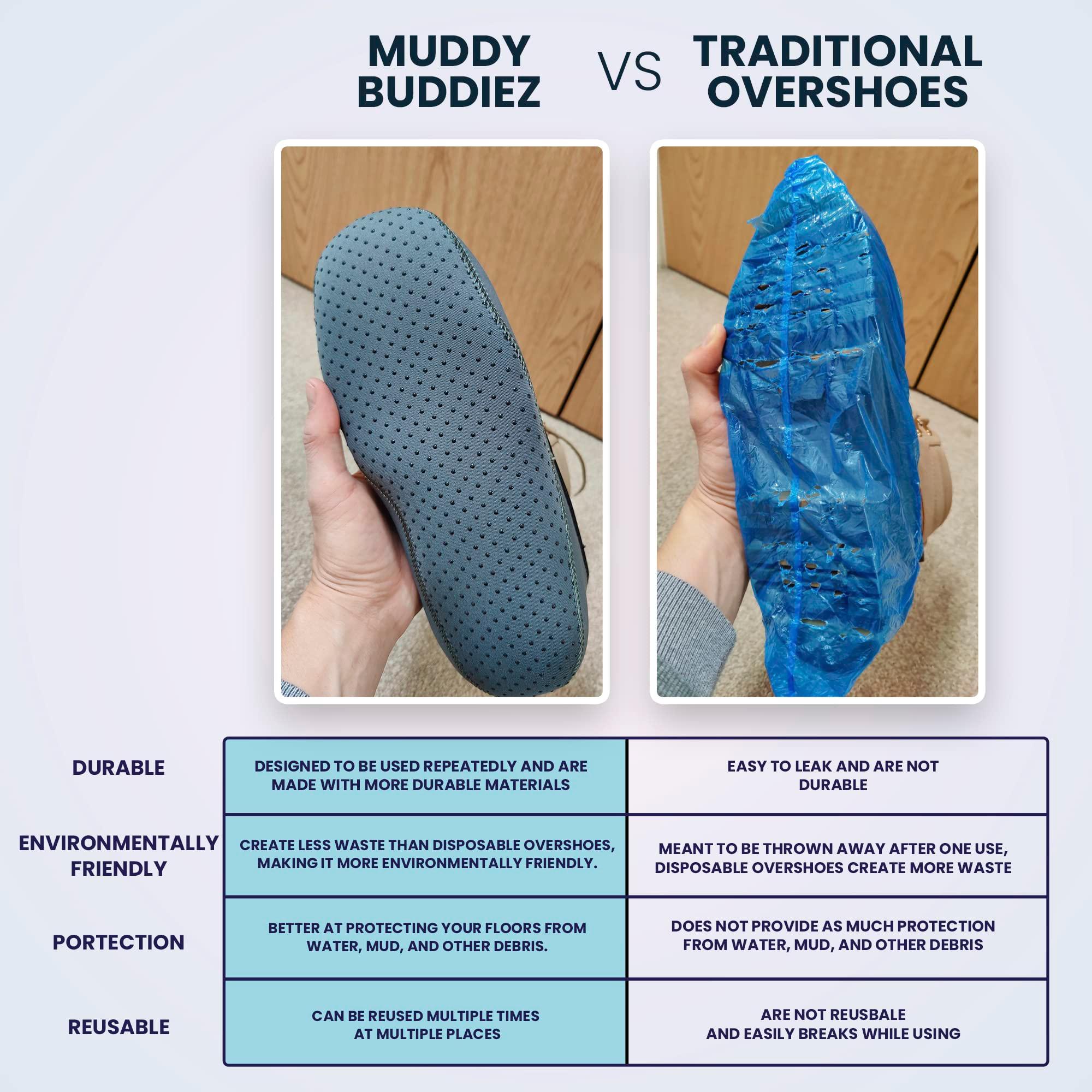 Muddy Buddiez Waterproof Shoe Covers Reusable Anti Slip, Neoprene Overshoes Shoe Protector (US 6-13) - Image 6
