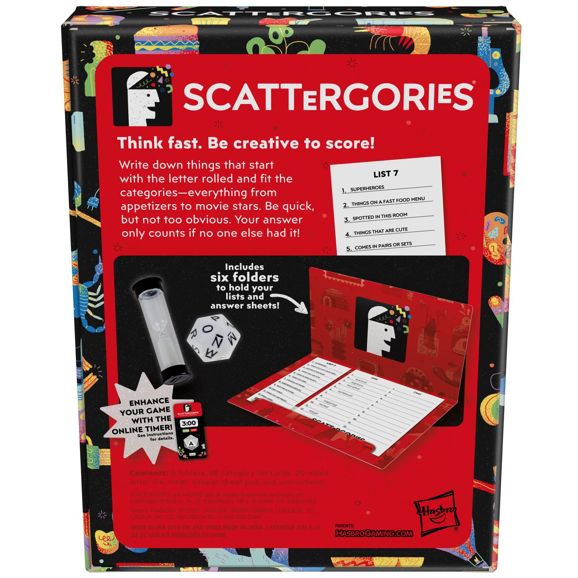 Hasbro Gaming Scattergories Classic Game, Party Game for Adults and Teens Ages 13 and up, Board Game for 2+ Players - Image 3