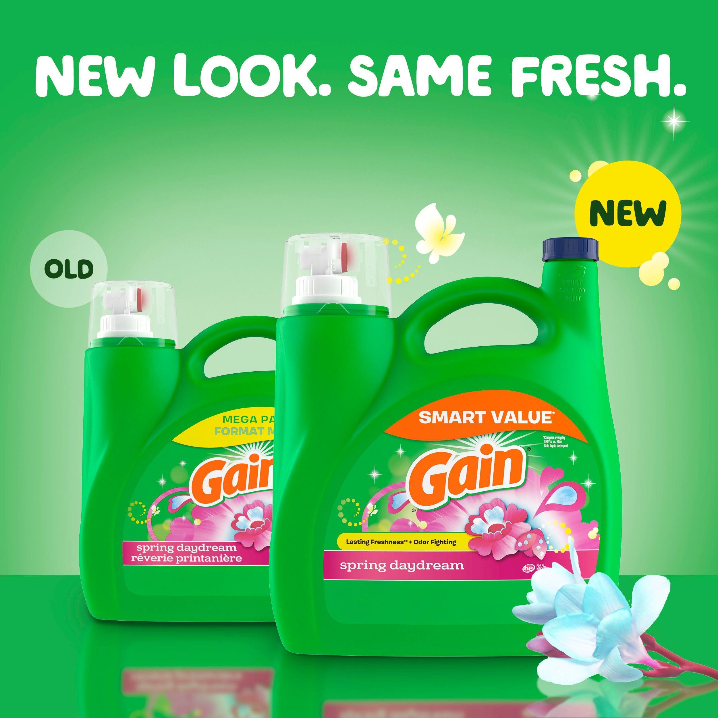 Gain + Aroma Boost Liquid Laundry Detergent Spring Daydream Scent 107 Loads 154 fl oz HE Compatible - Image 2
