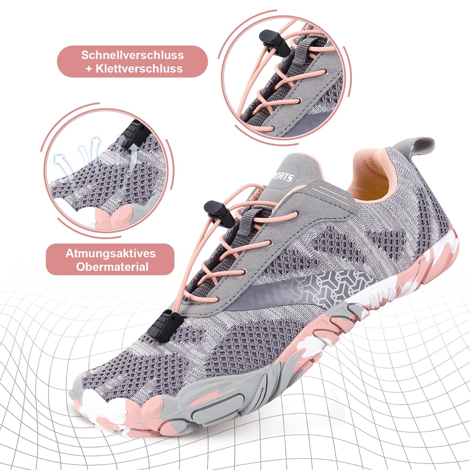 Hike Barefoot Shoes, Pro Barefoot Shoes Women Men Footwear, Athletic Hiking Minimalist Water Shoe Breathable Quick Dry Zero Drop Trail Running Shoe with Non-Slip Sole & Wide Toe Box - Image 2