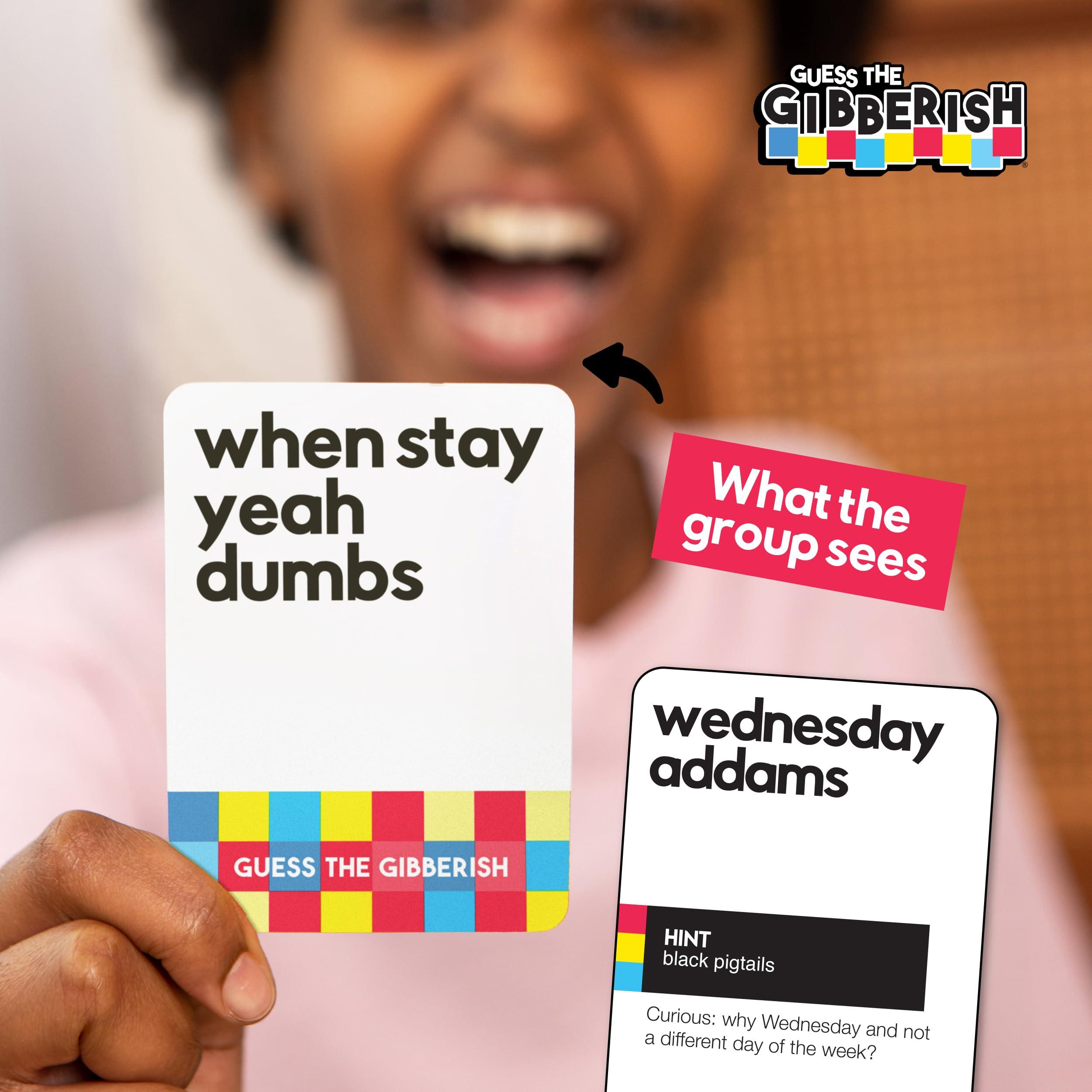 Guess The Gibberish Card Game for Families by Relatable – Fun Kids Game 12+, Game Night with Friends – Great Father's Day Gift Idea, Includes 400 Cards, Instructions & Sand Timer - Image 4
