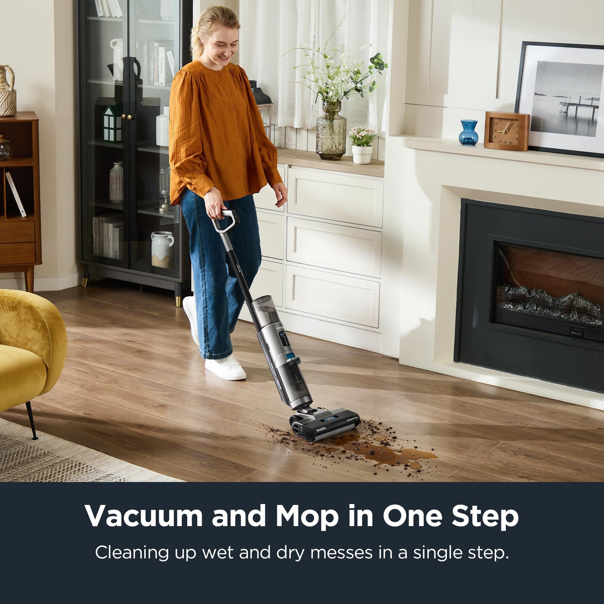 Eureka Cordless Wet Dry Vacuum Cleaner Self Cleaning Vacuum and Mop Combo, Good for Hard Floors Pet Hair Sticky Messes, RapidWash NEW430BL, Blue - Image 7