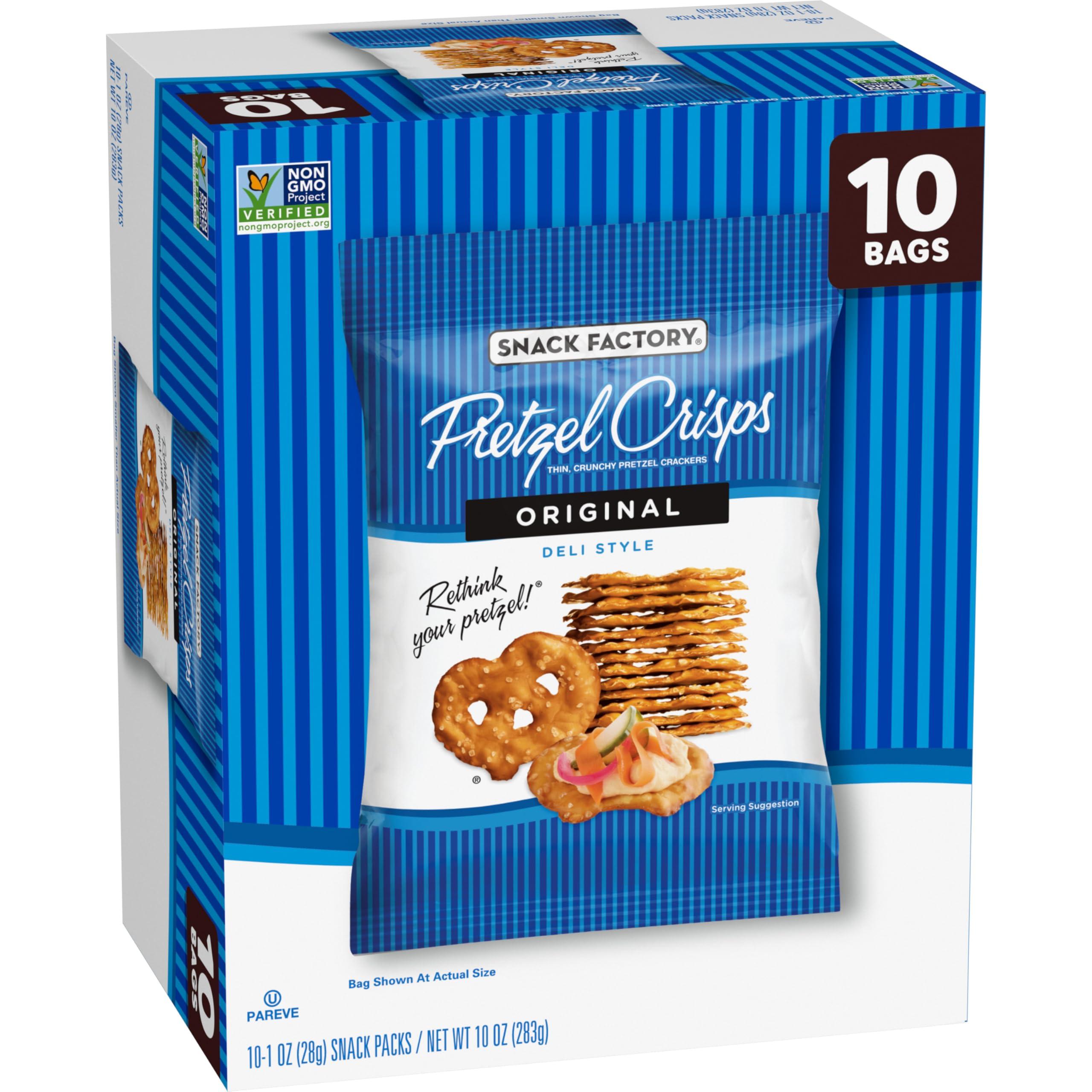 Snack Factory Pretzel Crisps, Original, 1 Oz Snack Bags, 10 Ct - Image 6