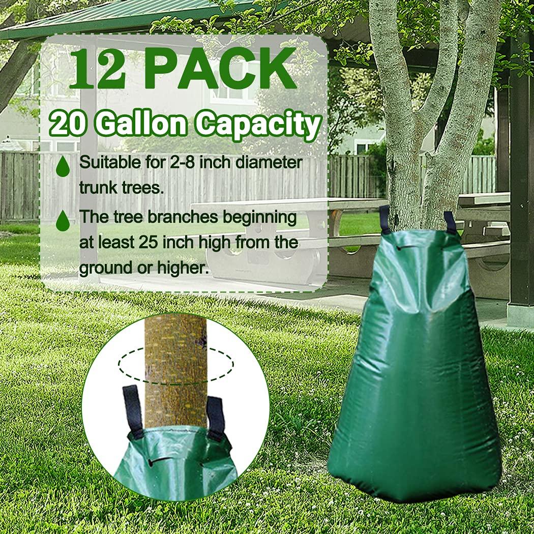 Tanzfrosch 12 Pack 20 Gallon Tree Watering Bags, Reusable, Heavy Duty and Slow Release Gator Bags for Trees, Premium PVC Plant Drip Irrigation Bags,5-8 Hours Releasing Time - Image 4