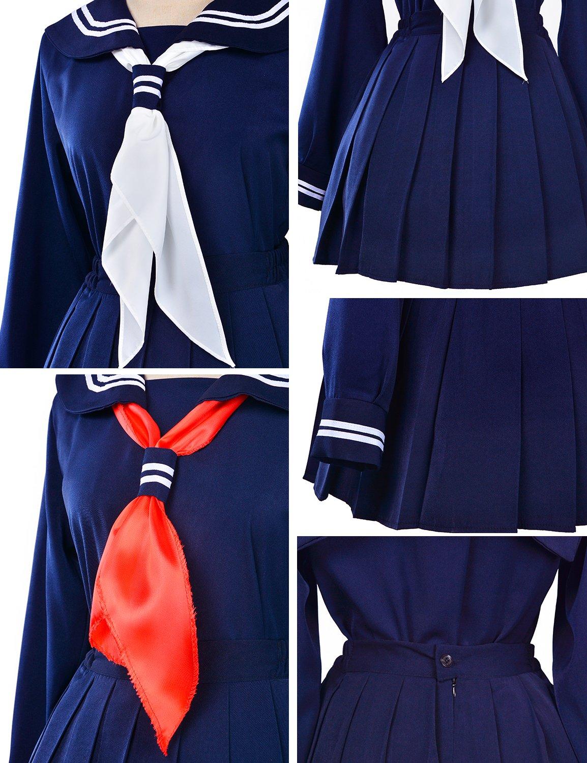 Classic Japanese School Girls Sailor Dress Shirts Uniform Anime Cosplay Costumes with Socks Set - Image 7