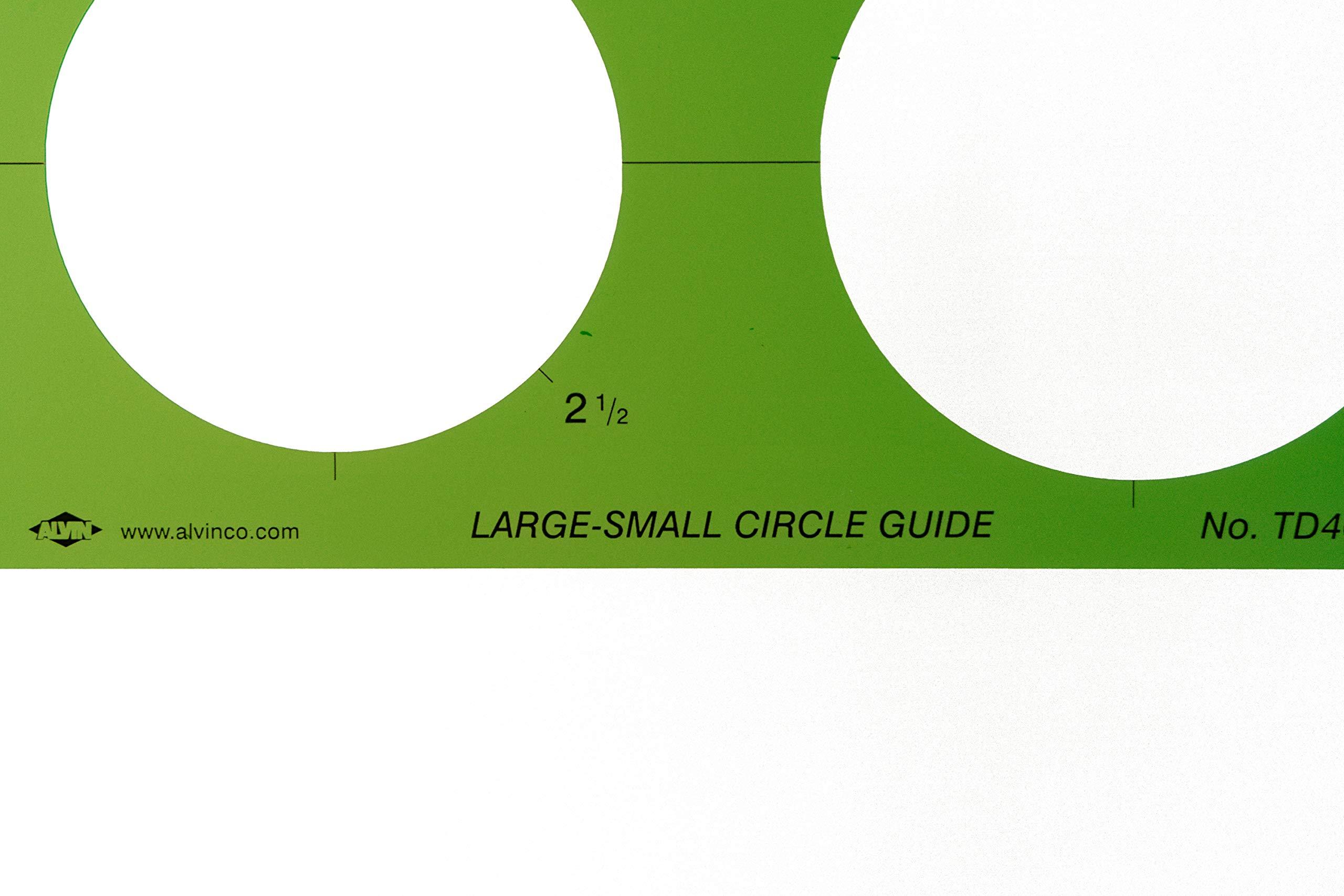 ALVIN, TD4000, Circle Guide Template, Drawing and Drafting Tool for Art, Architecture and Drafting 8.625 inches x 11.125 inches x .030 inches - Image 3