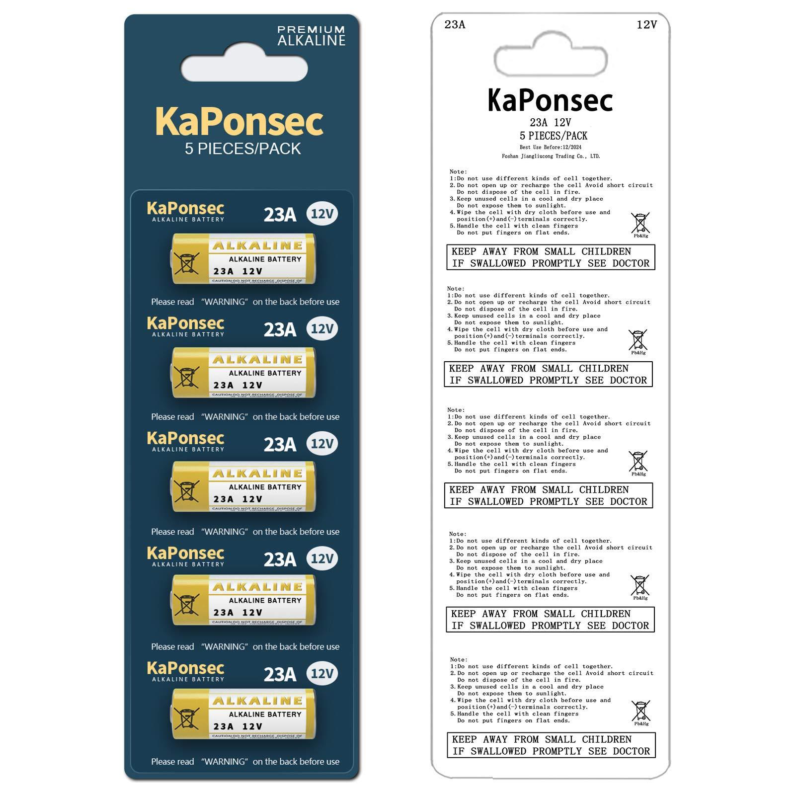 KaPonsec 5 Pack Alkaline L1028F 23A 12 Volt Batteries for Celling Fan and Remote - Image 6