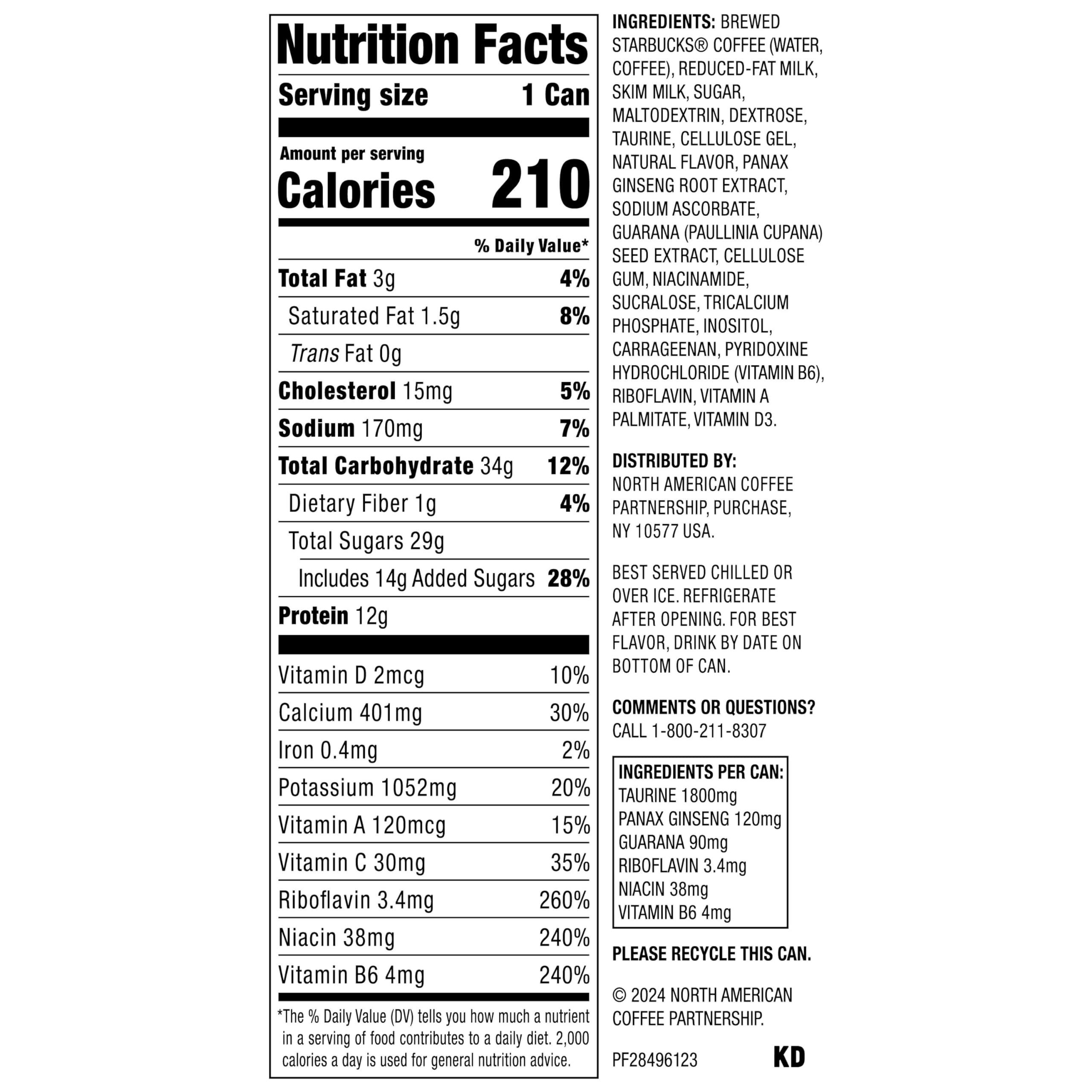 Starbucks Doubleshot Energy Drink Coffee Beverage, Vanilla, Iced Coffee, 15 fl oz Cans (Packaging May Vary) (Pack of 12) - Image 3