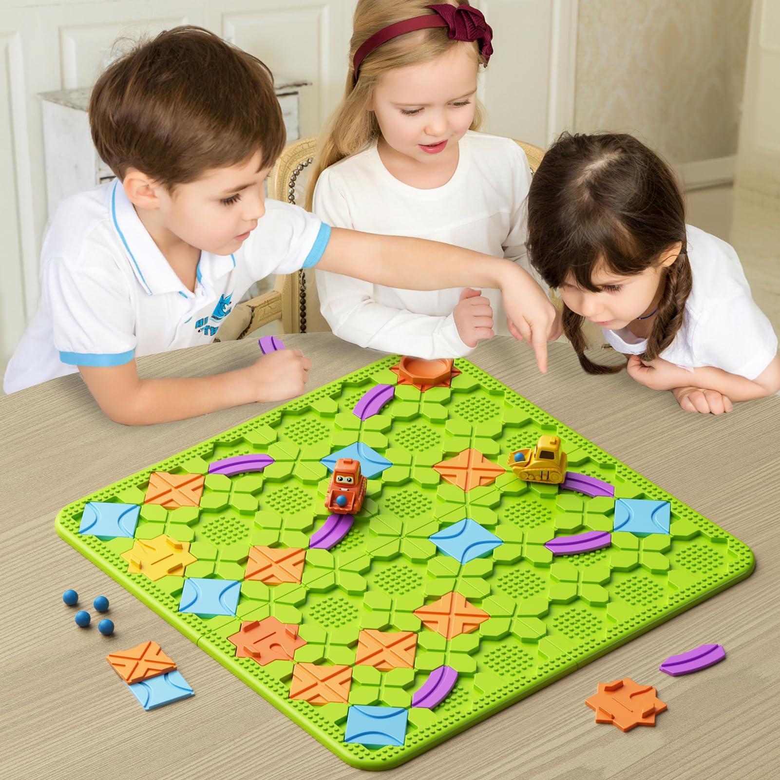 Brain Stem Activity Logic Kits, Board Teaser Games & Puzzles Toys with 200+ Challenges, 4 Difficulty Levels for Kids Ages 3-10, Educational Learning Maze Games for Toddlers - Image 6