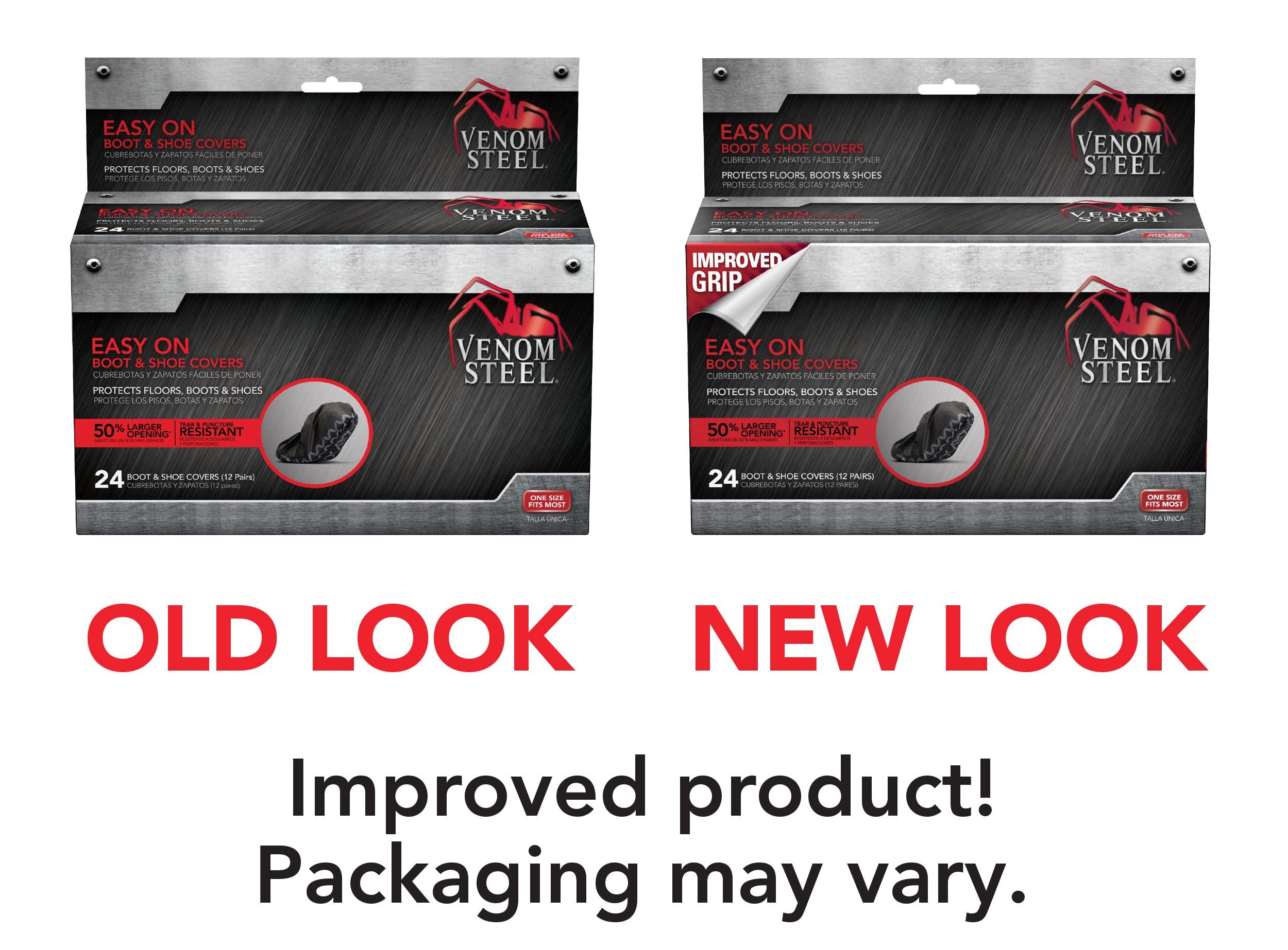 Venom Steel Boot and Shoe Covers, Tough, Easy On, Fits Over Boots, Improved Grip, Value Pack, 12 Pairs Per Box - Image 5