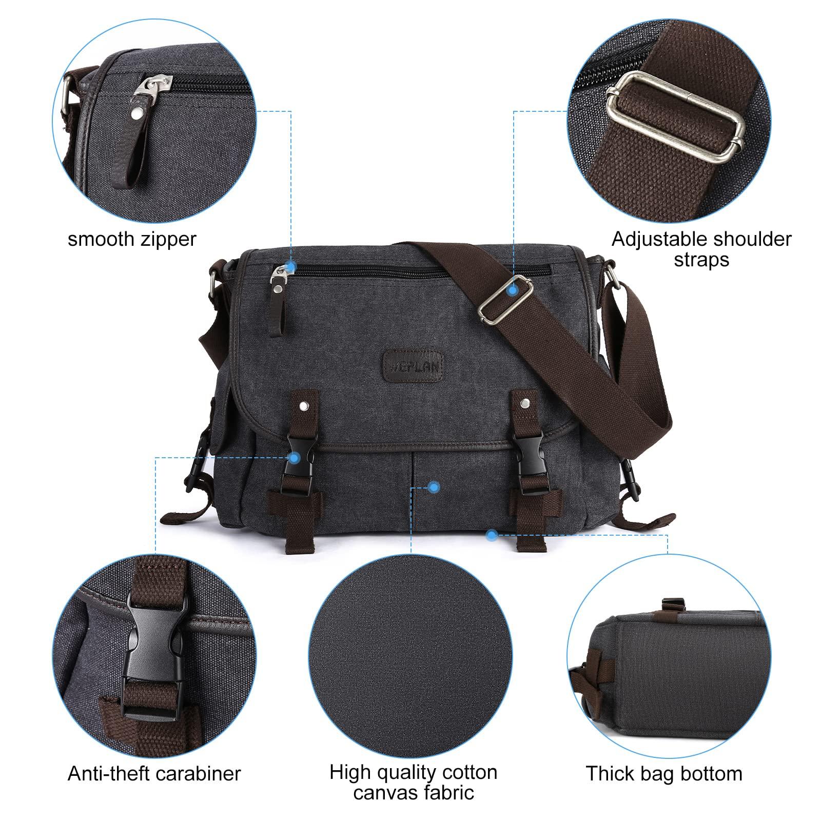 Messenger Bag Men,Waterproof Crossbody Bag,Satchel Shoulder Bag - Image 6