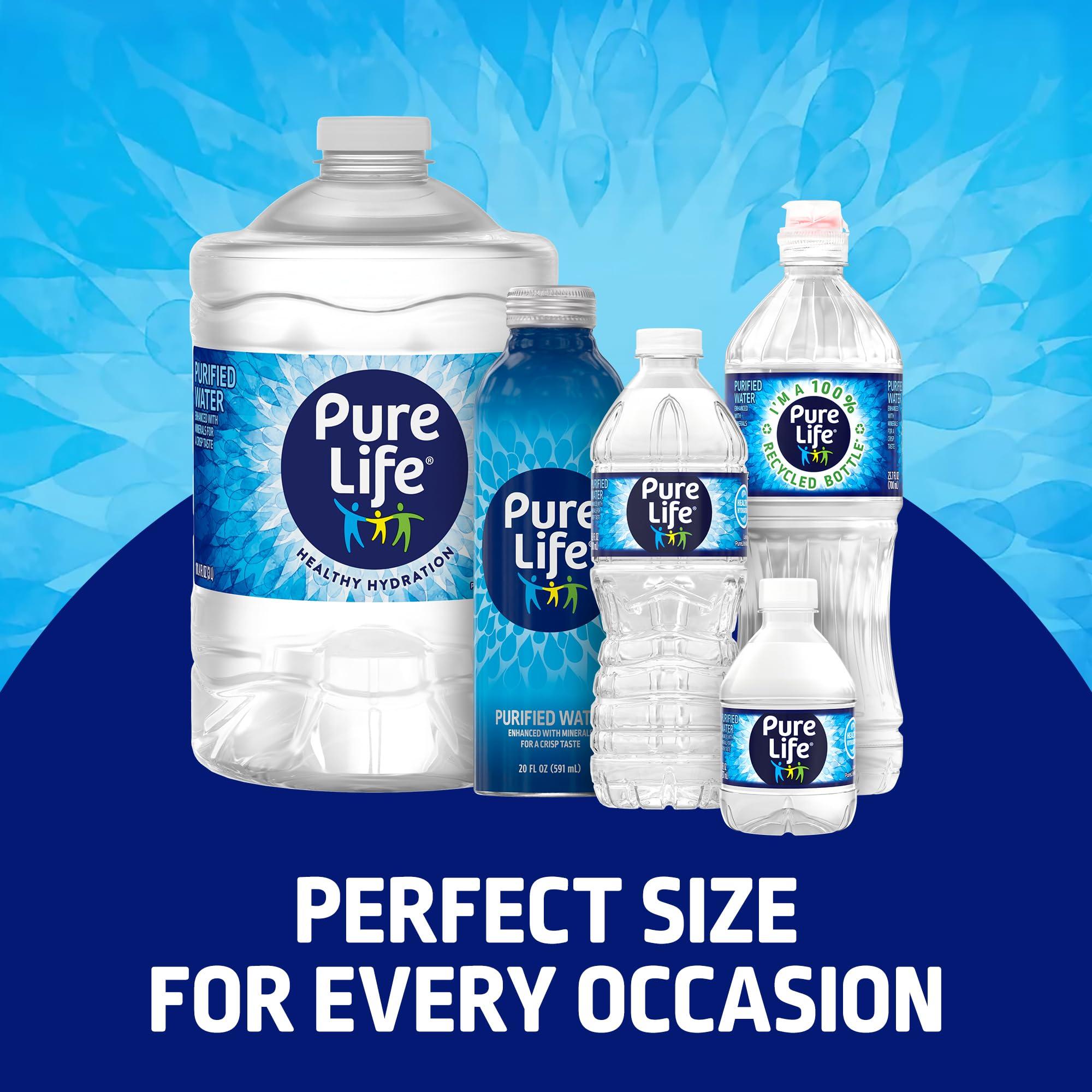 Pure Life Purified Water Bottles, 24 Pack - Still Bottled Water Enhanced with Minerals for a Crisp Taste, Plastic Bottles - 8 Fl Oz - Image 6