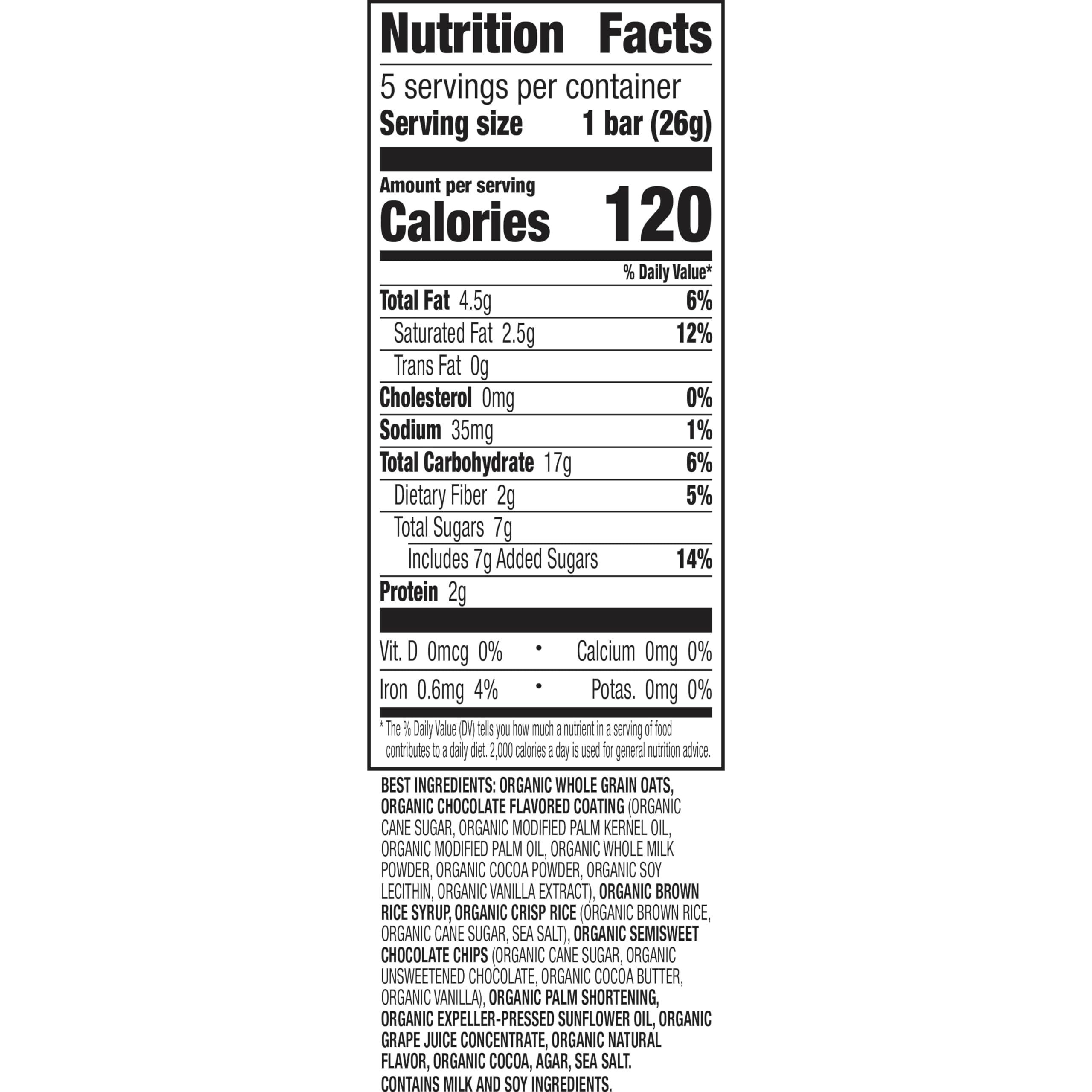 Annie's Chocolate Dipped, Chewy Chocolate Chip Granola Bars, 5 ct - Image 2