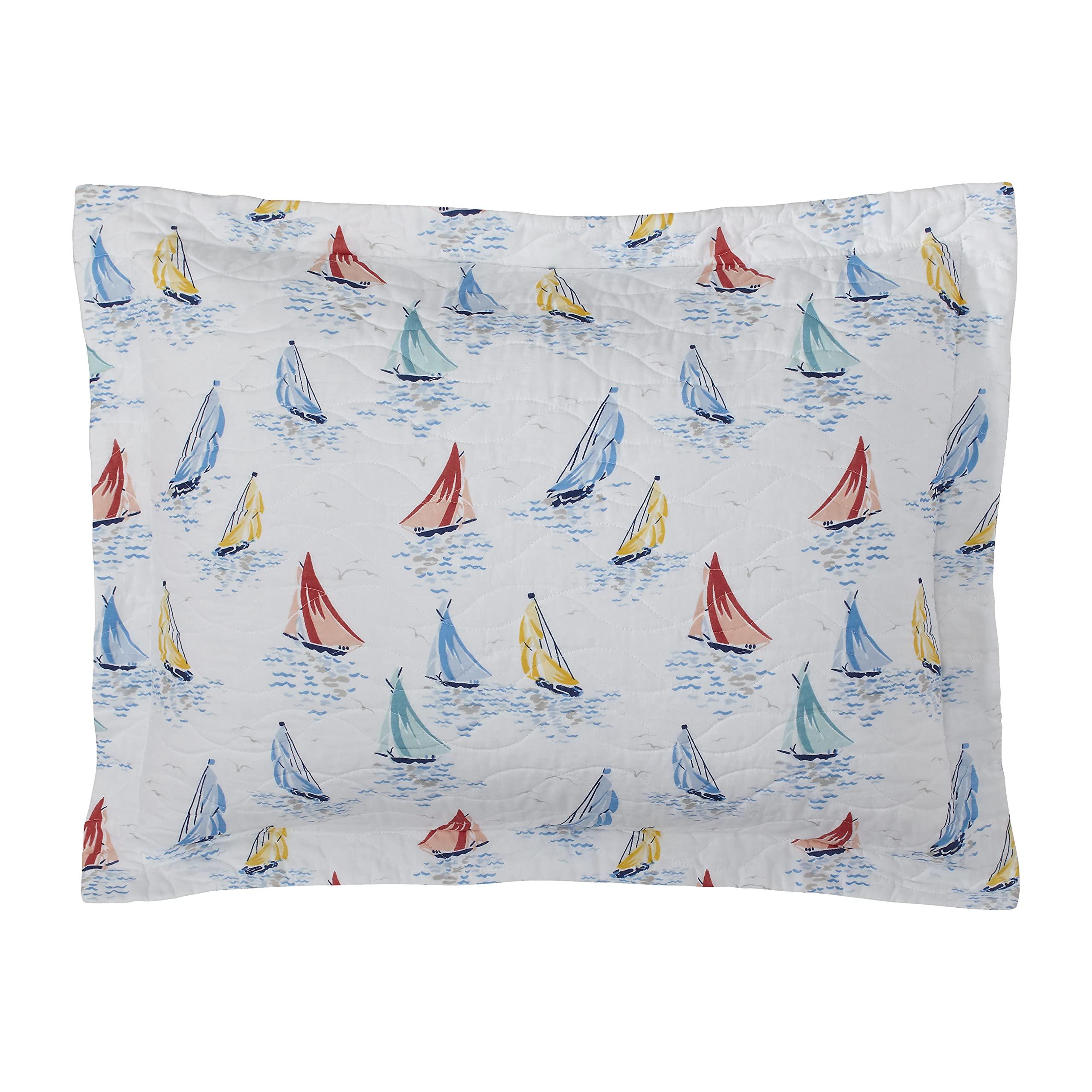 Laura Ashley - King Quilt Set, Cotton Reversible Bedding with Matching Shams, Home Decor Ideal for All Seasons (Ahoy Blue, King) - Image 4