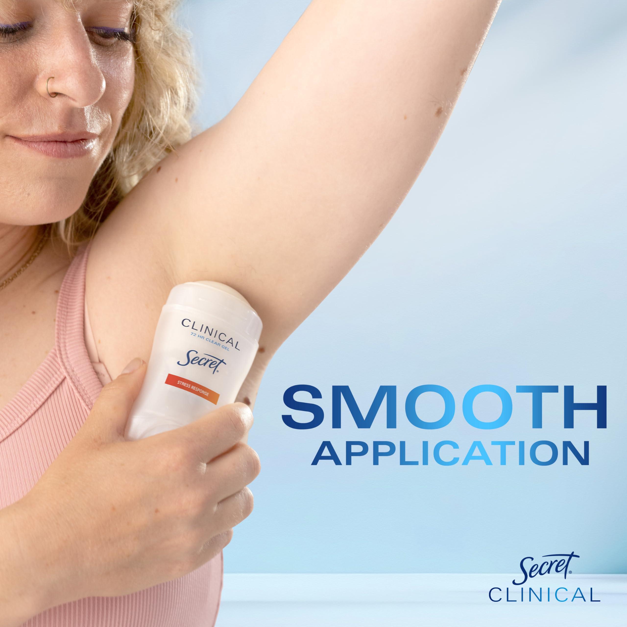 Secret Clinical Strength Antiperspirant Deodorant for Women, Stress Response, 3X Stress Protection, 72hr Sweat & Odor Protection, PH Balancing Minerals, Clear Gel, 1.6 oz (Pack of 3) - Image 10