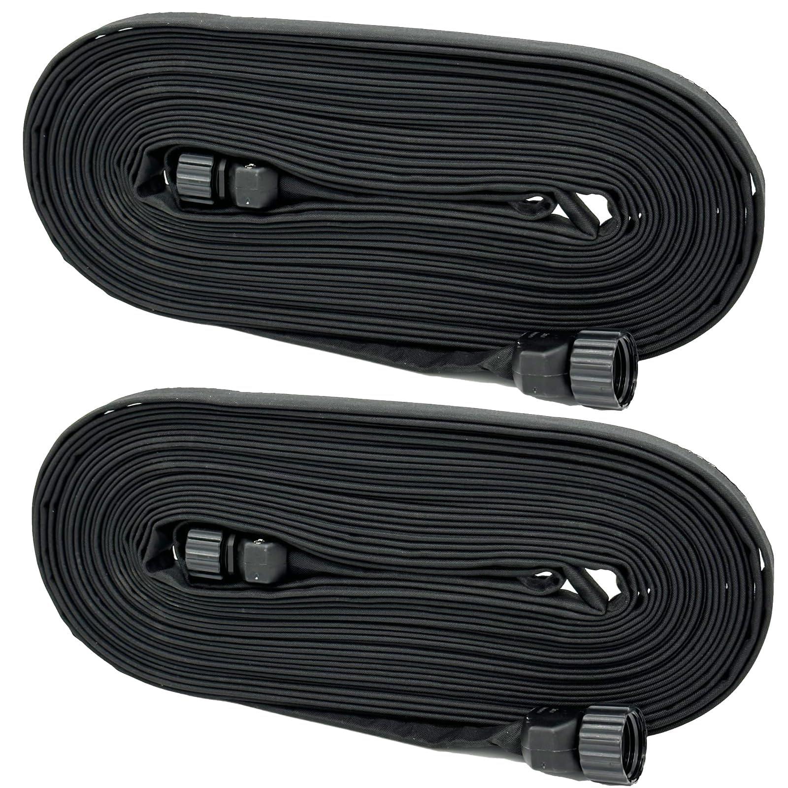 YXWUIVP 100-Foot Flat Soaker Hose - Providing an Efficient Watering Solution For Your Garden - with 3/4 Thread Connection Joints (50ft*2), Black - Image 3