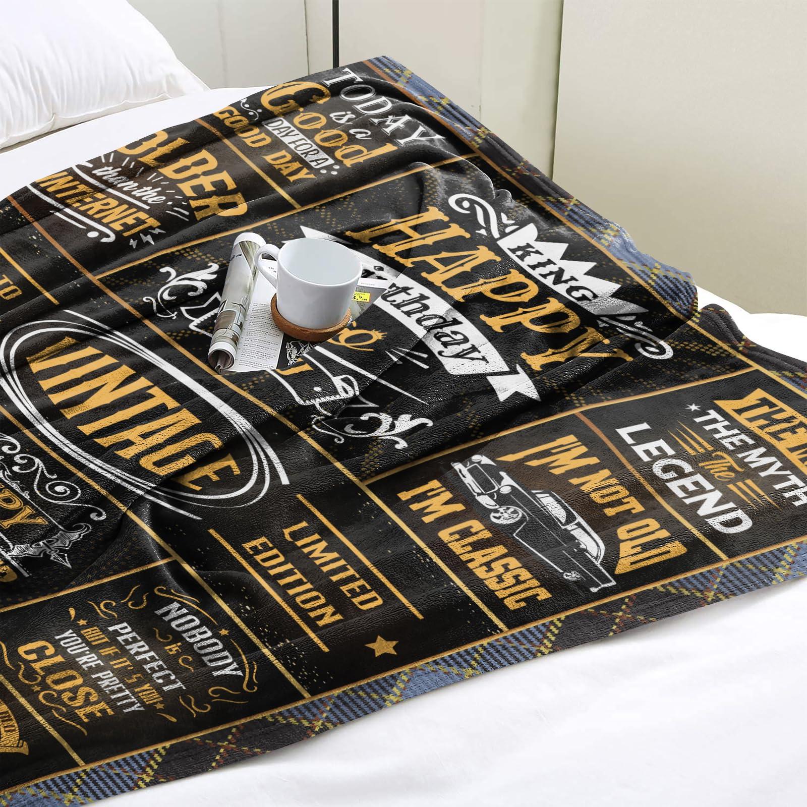 Fluxflix Birthday Gifts for Men/Dad/Him/Huband/Boyfriend, Men Gifts for Birthday, Men's Birthday Gift Ideas, Happy Birthday Gifts for Male Throw Blanket 60"X50" - Image 4