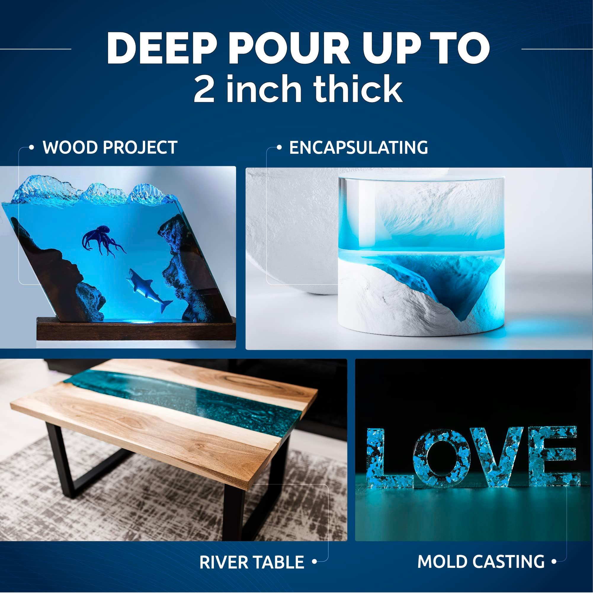 CRAFT RESIN 1.5 Gallon Crystal Clear Deep Pour Epoxy Resin Kit with Pumps - Food Safe & UV Resistant Best for DIY, Art, River Table, Wood, Flower, Mould Casting Resin Epoxy Kit - for Beginners & Pros - Image 3