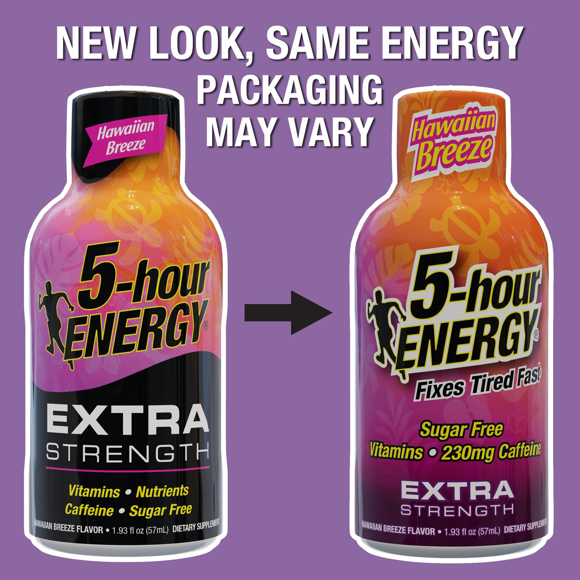 5-hour ENERGY Extra Strength Energy Shot, Hawaiian Breeze Flavor (1.93 oz. - 24 Count) Zero Calories & Sugar-Free 230 mg Caffeinated Energy Shot, Amino Acids & B Vitamins, Dietary Supplements - Image 7