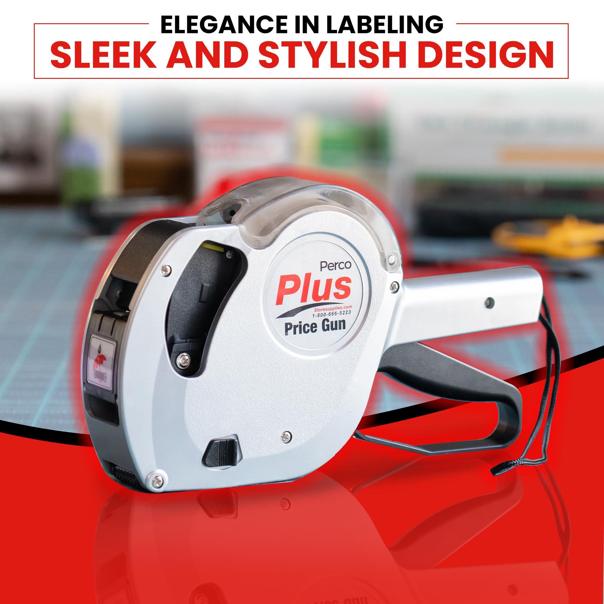 Perco Plus 1-Line Price Marking Gun with Labels Kit - Compares to Monarch 1131-01 Band Includes 1-Line 8-Character Band Price Labeler Gun, 9,000 Blank White Labels, a Label Scraper, and an Extra Inker - Image 5