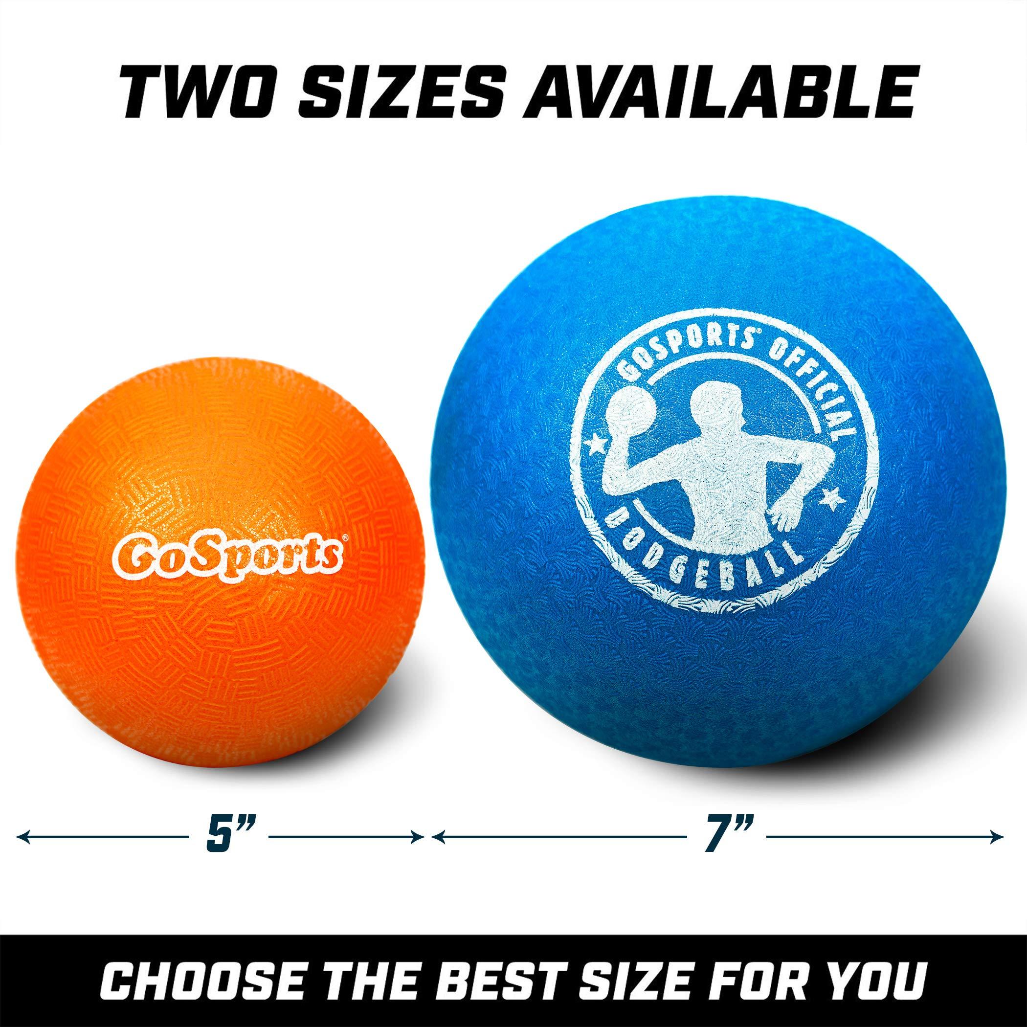 GoSports Inflatable Dodgeballs - Choose 5 Inch or 7 Inch No Sting Balls - Set of 6 Includes Ball Pump & Mesh Bag - Image 4