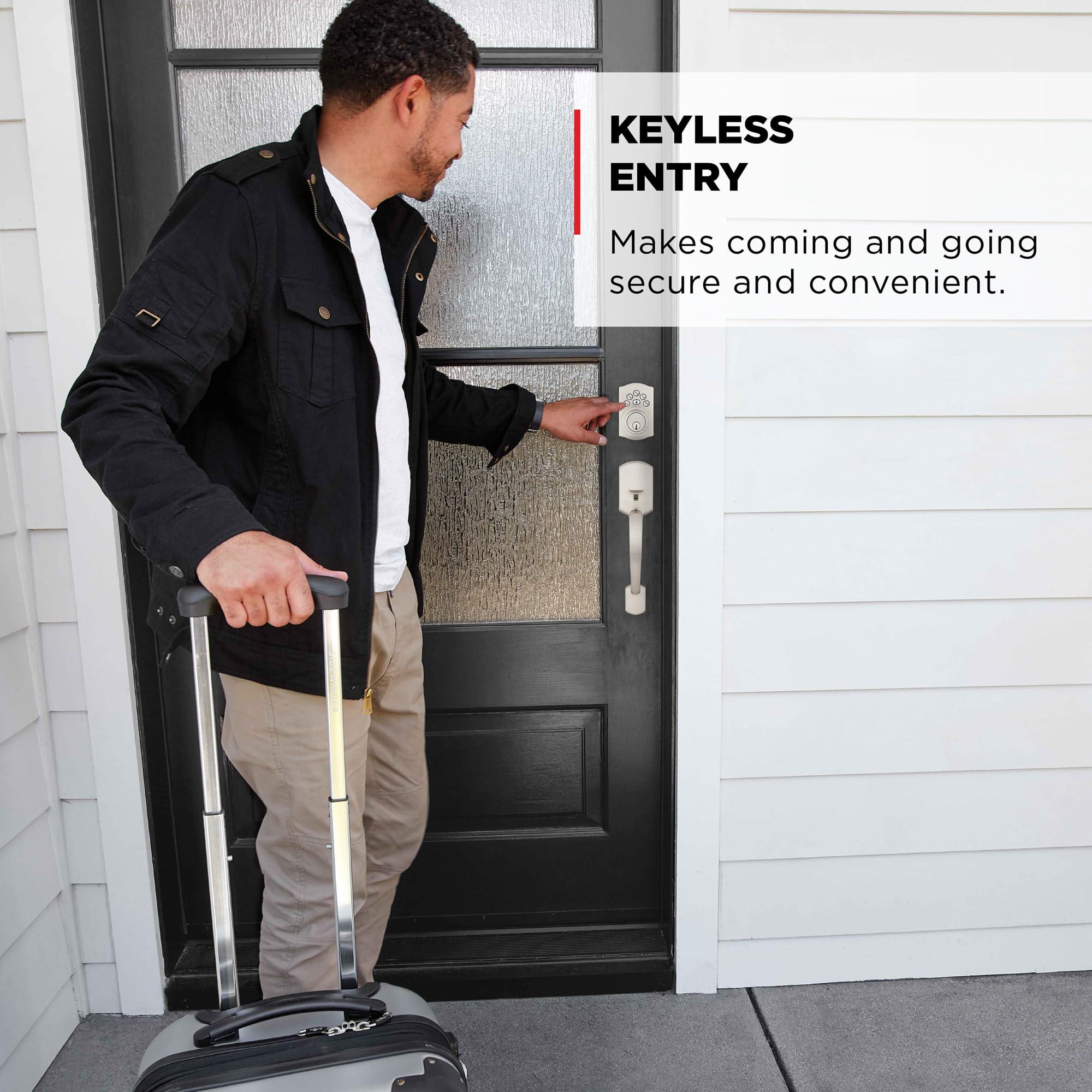 Kwikset Powerbolt 240 5-Button Keypad Satin Nickel Traditional Electronic Deadbolt Door Lock, Featuring Convenient keyless Entry, Customizable User Codes and auto Locking - Image 4