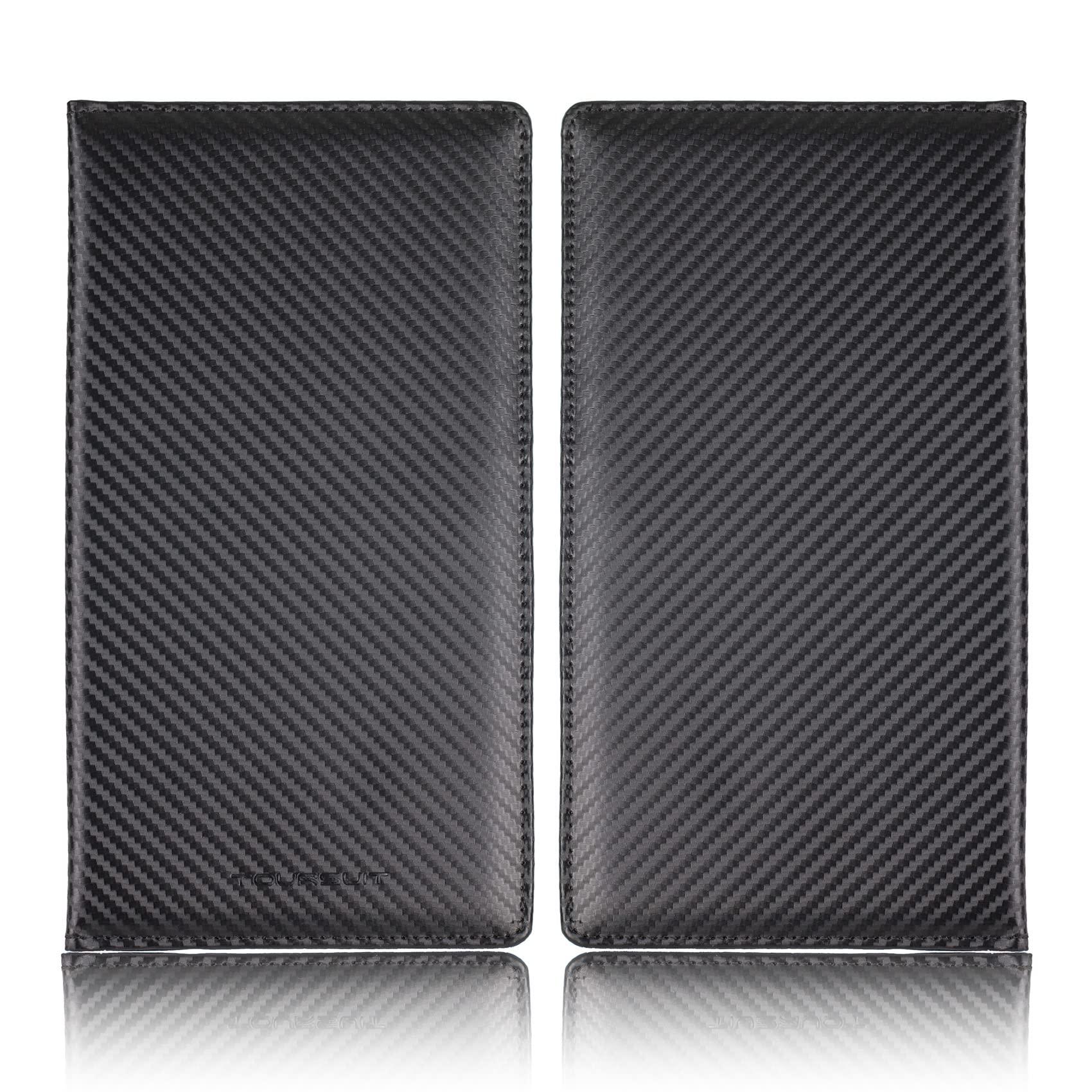 TOURSUIT Car Registration and Insurance Card Holder, Vehicle License Document Glove Box Compartment Organizer, Interior Car Accessories for Women Men Teens (Carbon Fiber Black) - Image 4