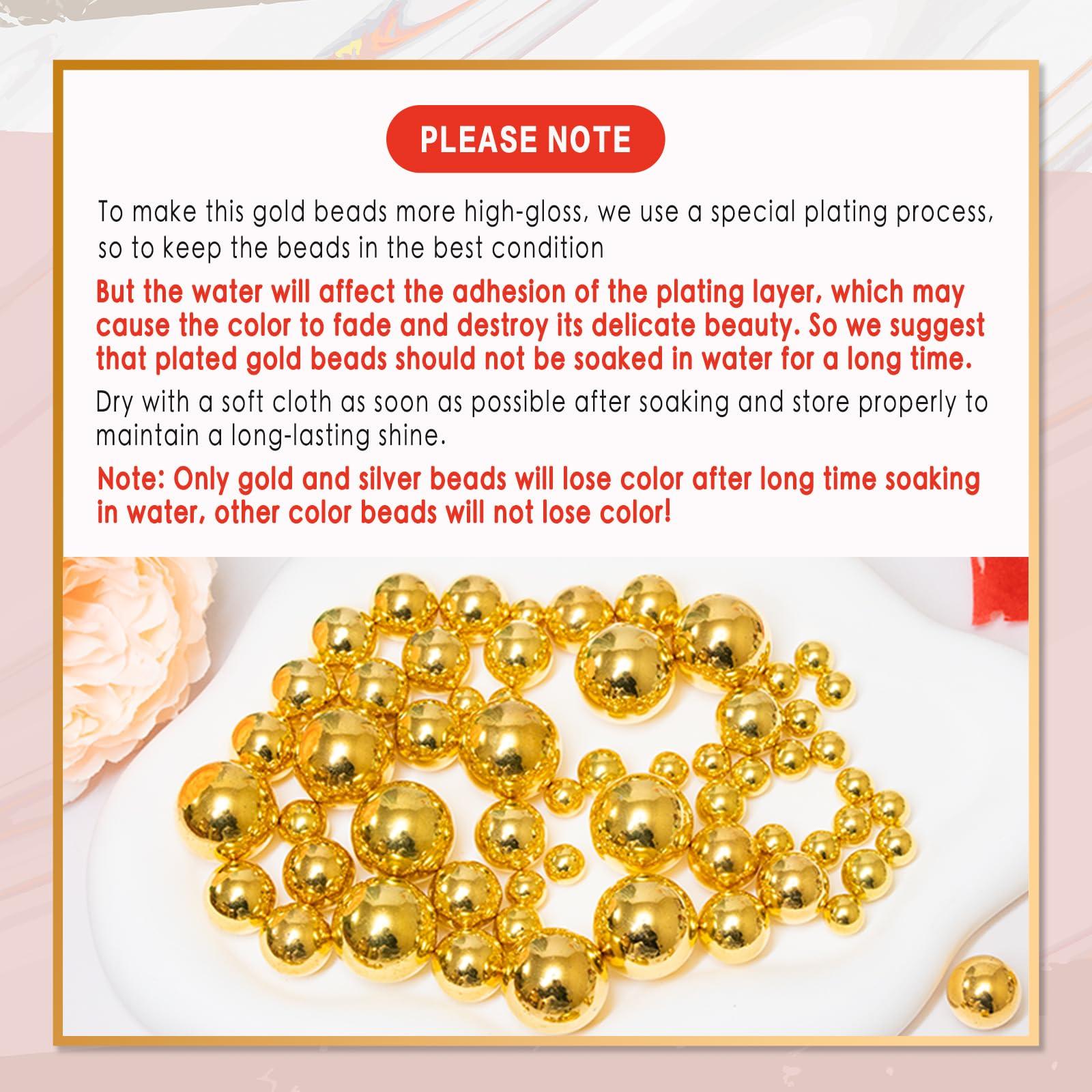 ORIKASO 300Pcs Vase Filler BrightGold No Hole Faux Pearl Beads for Vase Filling Decorations, Candle Centerpieces, Wedding Centerpieces, Home Party Decor (8/14/20mm) - Image 7