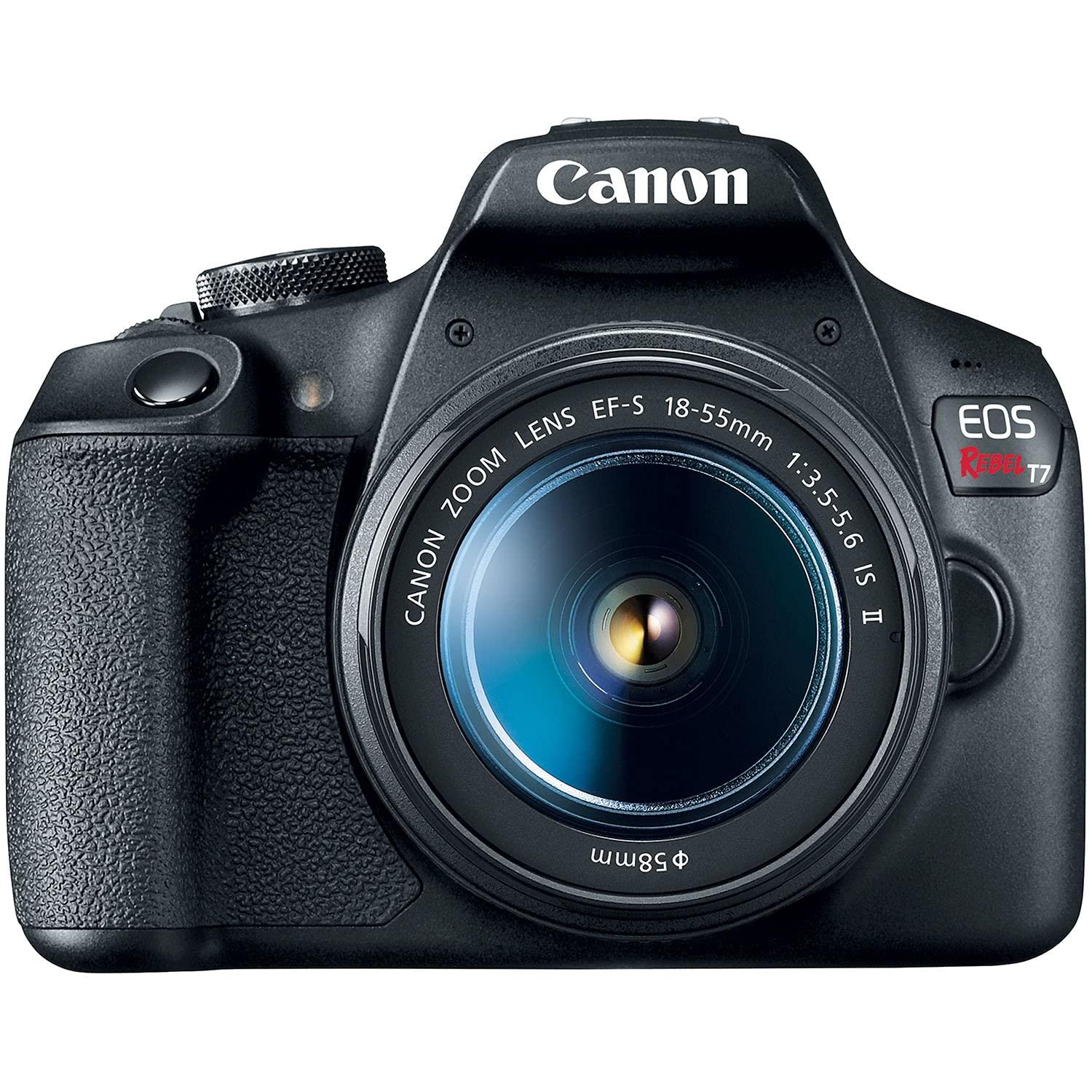 Canon EOS Rebel T7 DSLR Camera Bundle w/ Canon EF-S 18-55mm f/3.5-5.6 is II Lens + 2pc SanDisk 64GB Memory Cards, Wide Angle Lens, Telephoto Lens, 3pc Filter Kit + Accessory Kit - Image 2