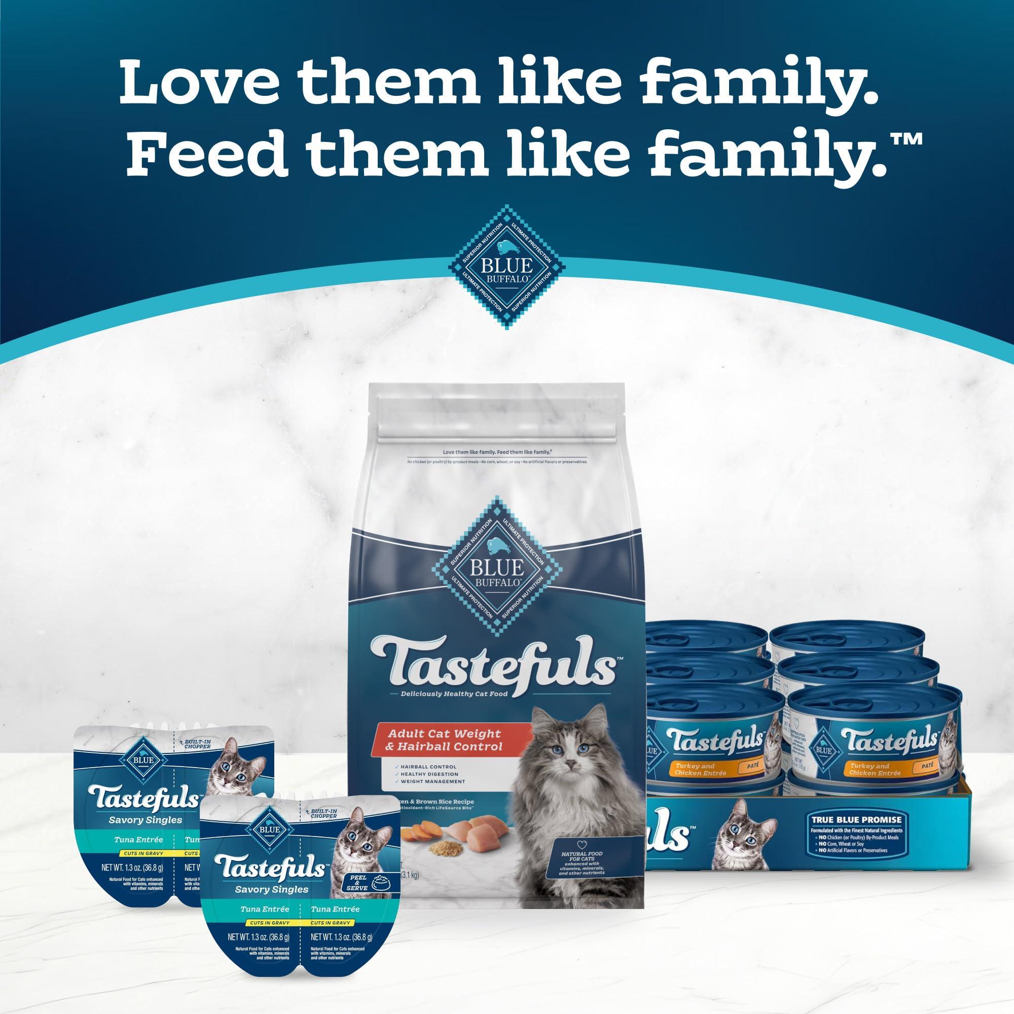 Blue Buffalo Tastefuls Adult Dry Cat Food for Weight Management & Hairball Control, Made in the USA with Natural Ingredients, Chicken Recipe, 7-lb Bag - Image 10