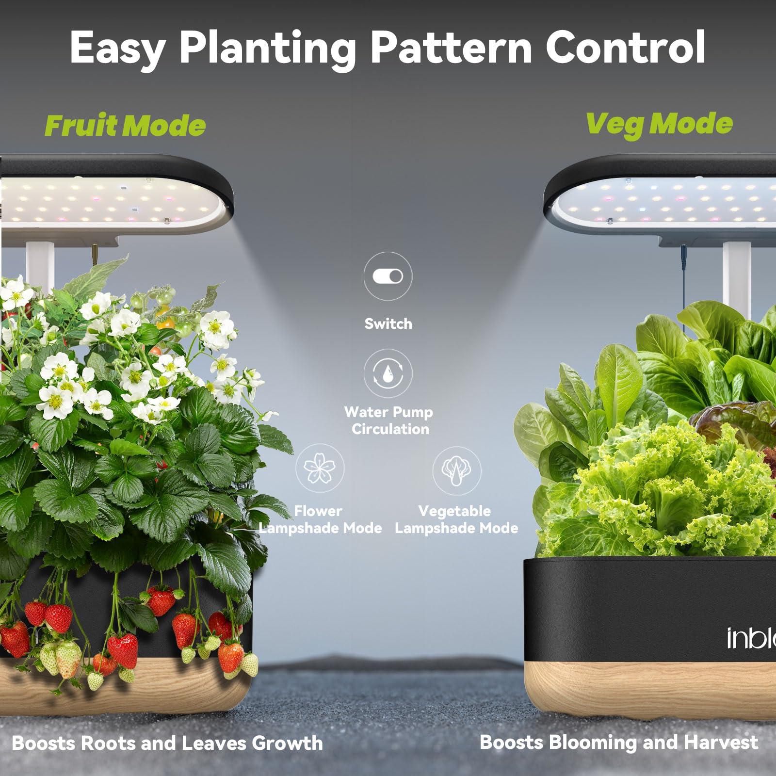 inbloom Hydroponics Growing System 12 Pods, Indoor Herb Garden with LEDs Full-Spectrum Plant Grow Light, Water Shortage Alarm, Automatic Timer, Height Adjustable, Ideal Gardening Gifts for Women - Image 4