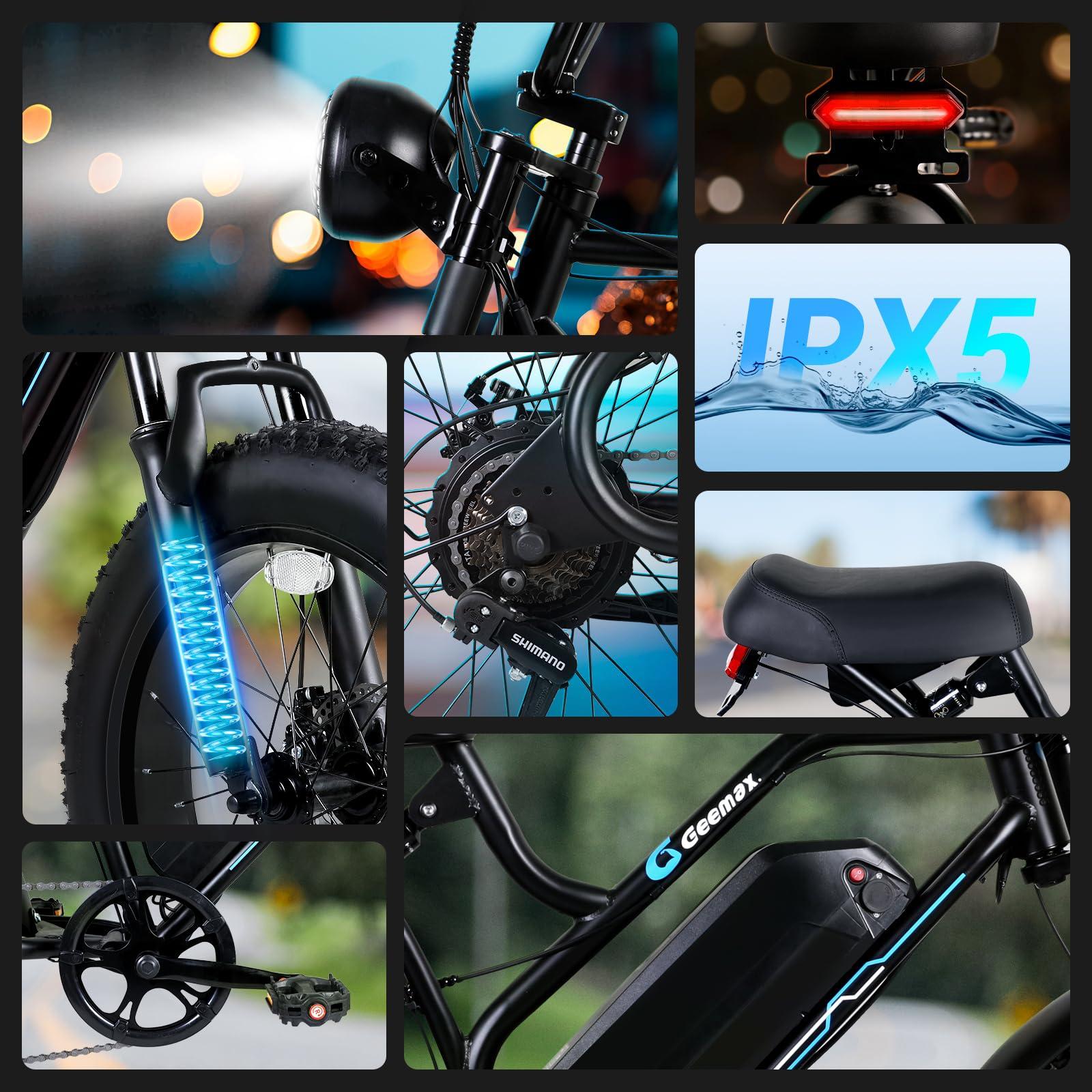 Fat Tire Electric Bike for Adults,1500W 32 Mph Top Speed Motorcycle Design Ebike, 48v 15.6AH 25-50 miles Long Range E Bike for Men and Women,All Terrain Motorbikes 20x4" Adult Electric Bicycles E-bike - Image 6