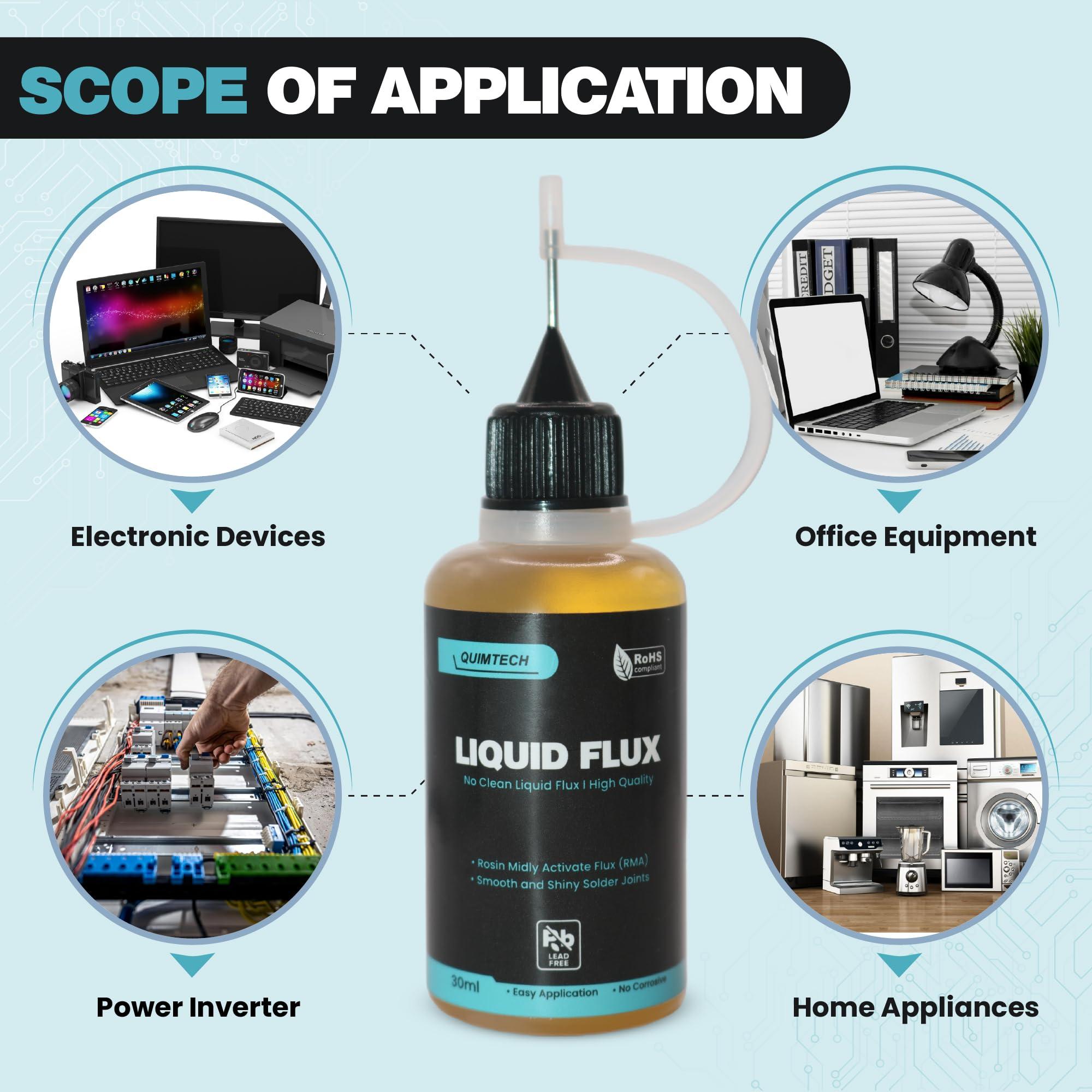 Liquid Solder Flux Dropper (30 ml/1 Oz.) I RMA Liquid Solder Flux I Soldering Flux I Electrical Solder I No Clean Liquid Flux I Rosin Flux I Soldering Flux for Electronics I Lead Free Liquid Solder I - Image 5